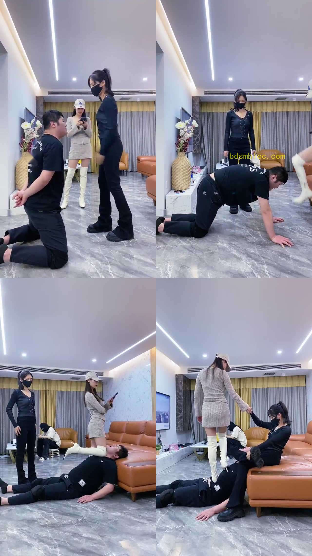 【麋鹿银儿】无敌女神 踢裆 打耳光
