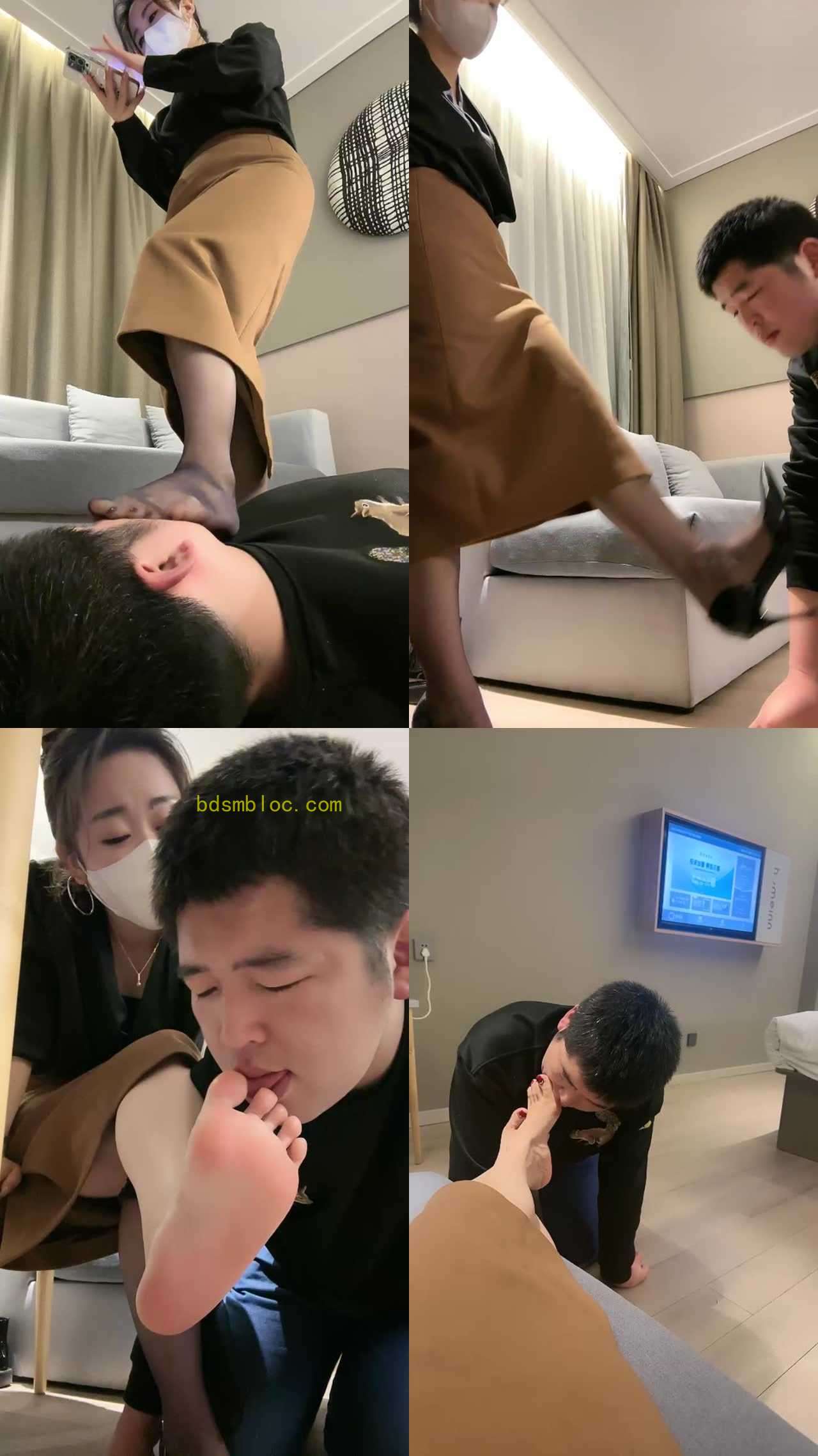 【辣姐】黑丝高跟踩踏/臭脚捂脸窒息