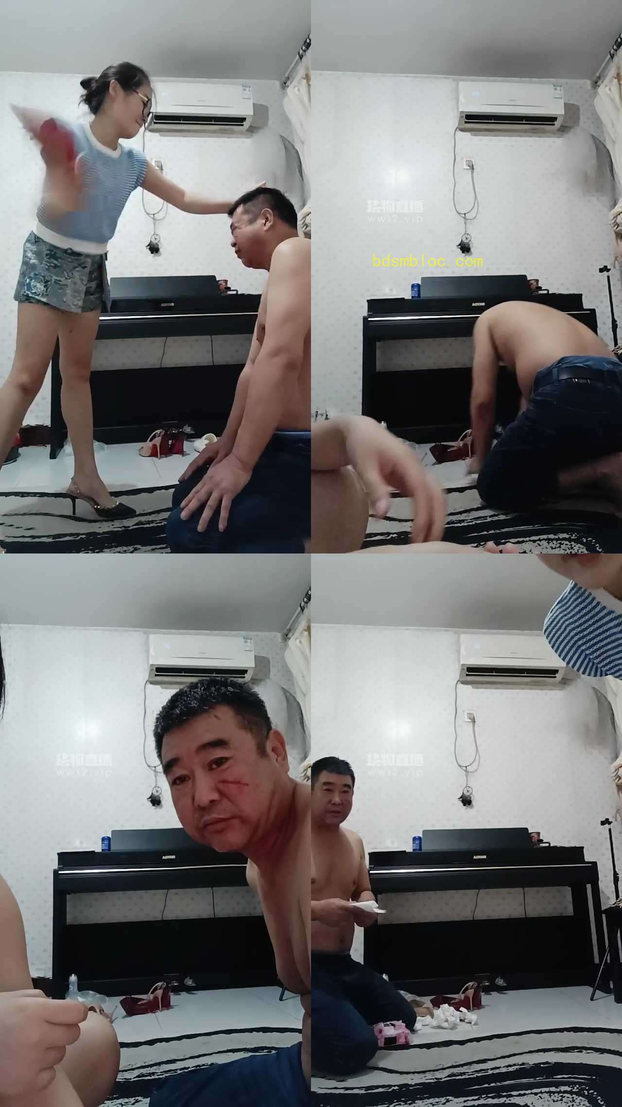 【刑狗】挑战高跟鞋耳光，拖鞋耳光