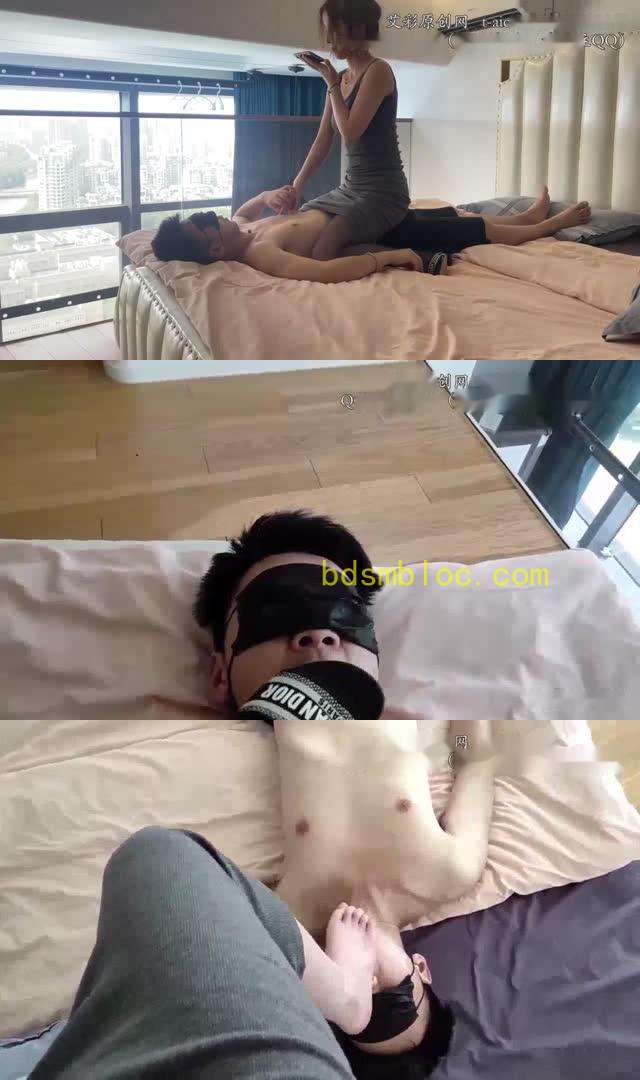【黑丝诱惑】素人大二学生初次拍摄脚深喉虐乳耳光