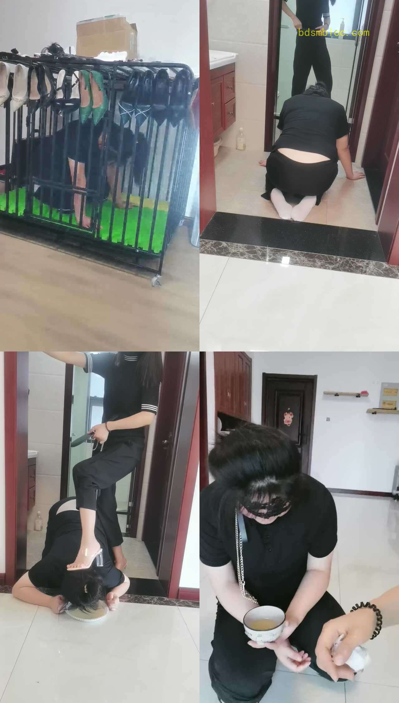 【凌儿女神】狗笼囚禁母畜/高跟裸足玩虐/跪求圣水