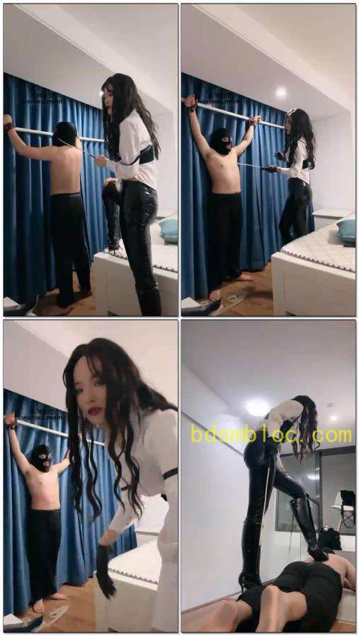 【倪小主S】调教贱狗鞭打高跟踩踏