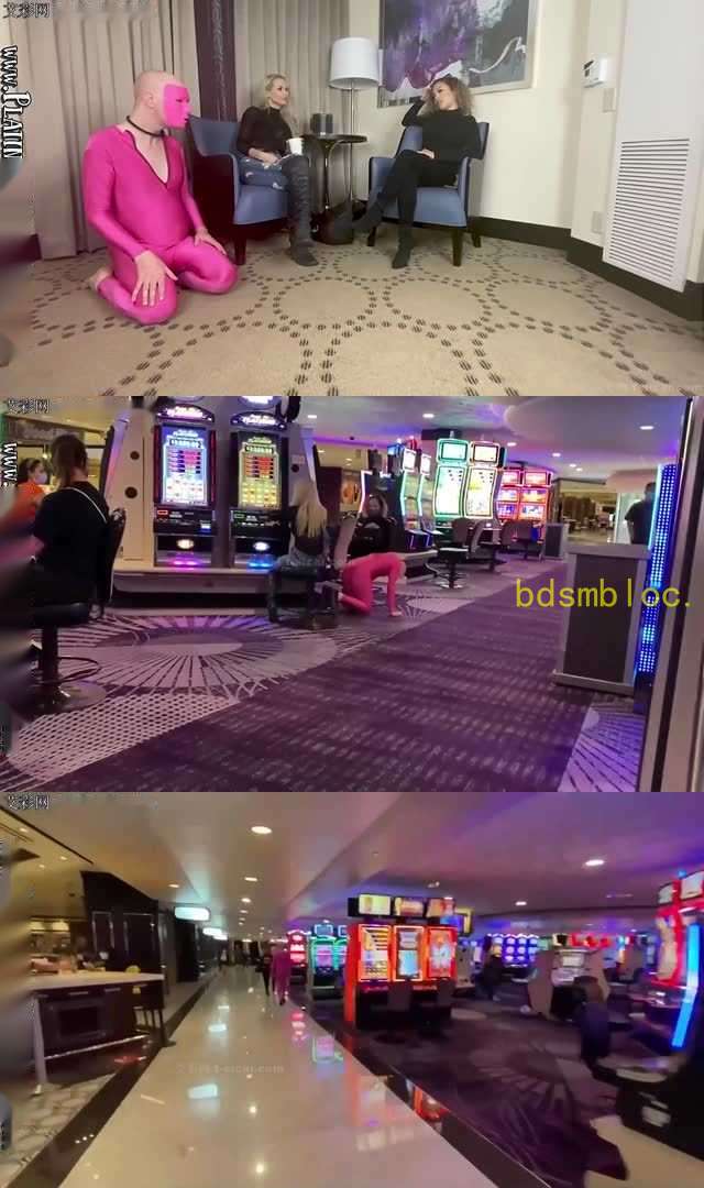 【欧美女王】AMG半小时公共场合公开调教大片!Platinum女神带闺蜜游戏厅虐玩贱狗