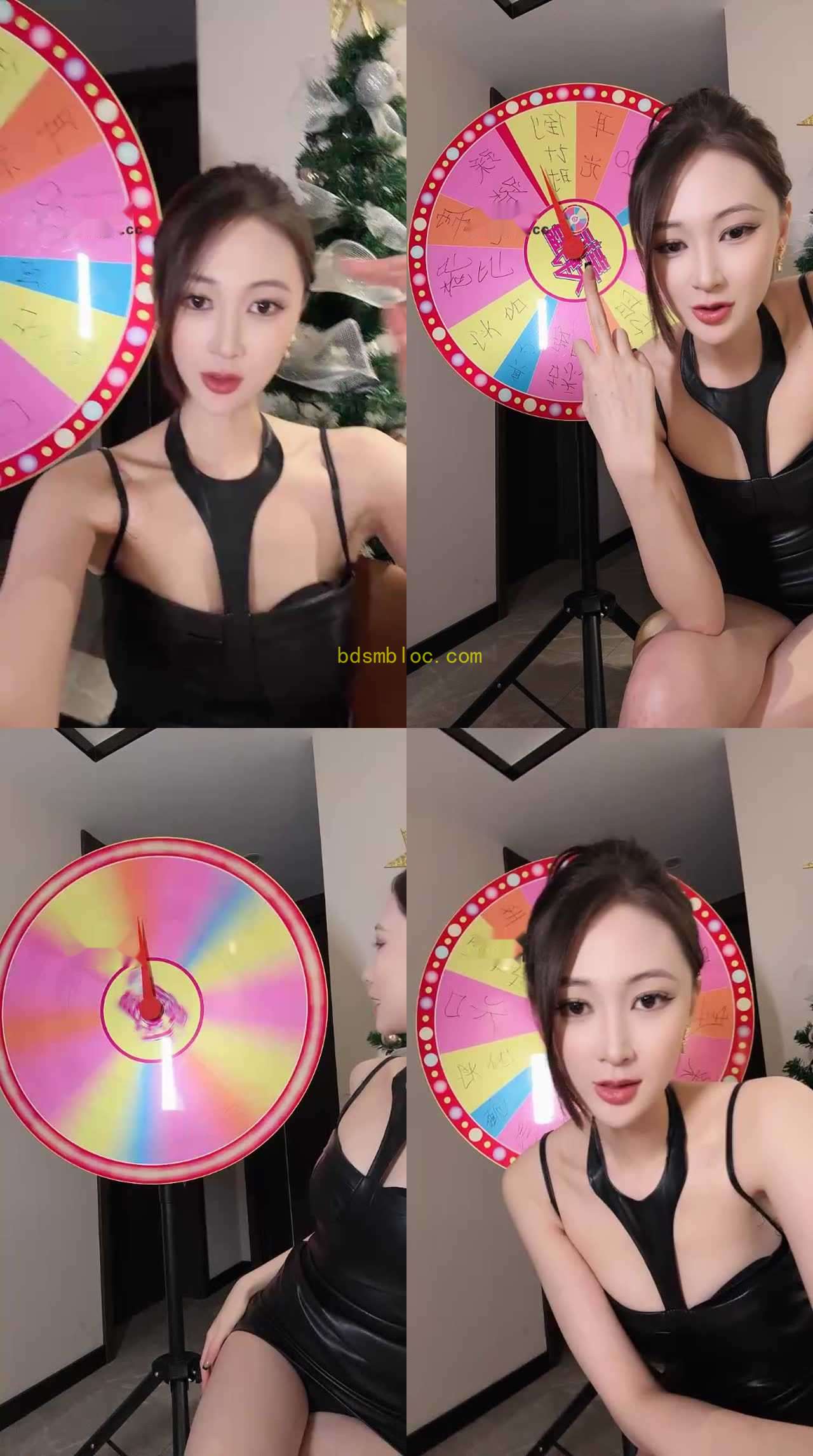 【艾琳】转盘互动-口水耳光舔脚踩踏坐脸