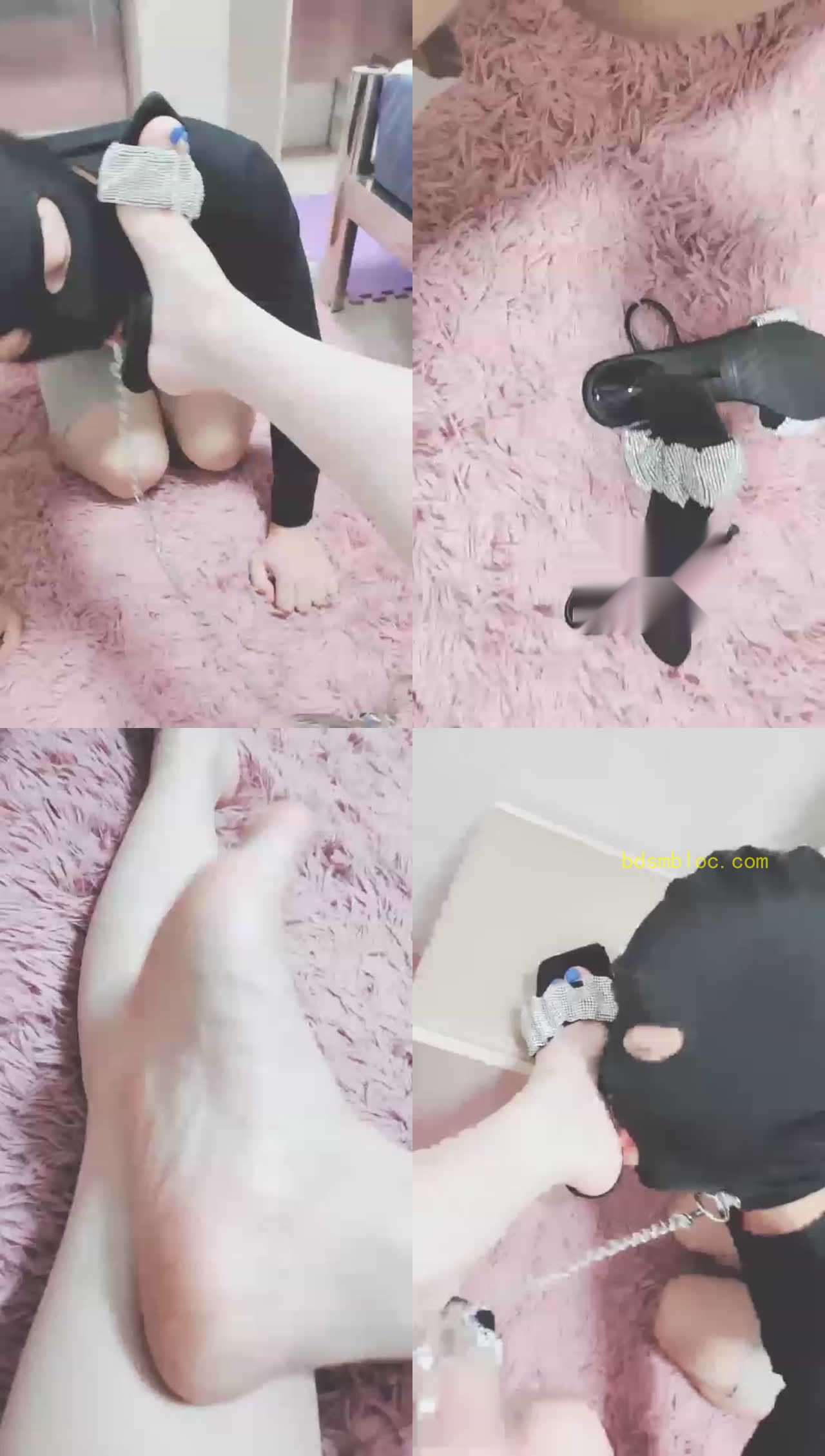 【灵竹】强迫废狗舔高跟凉鞋，强迫深喉