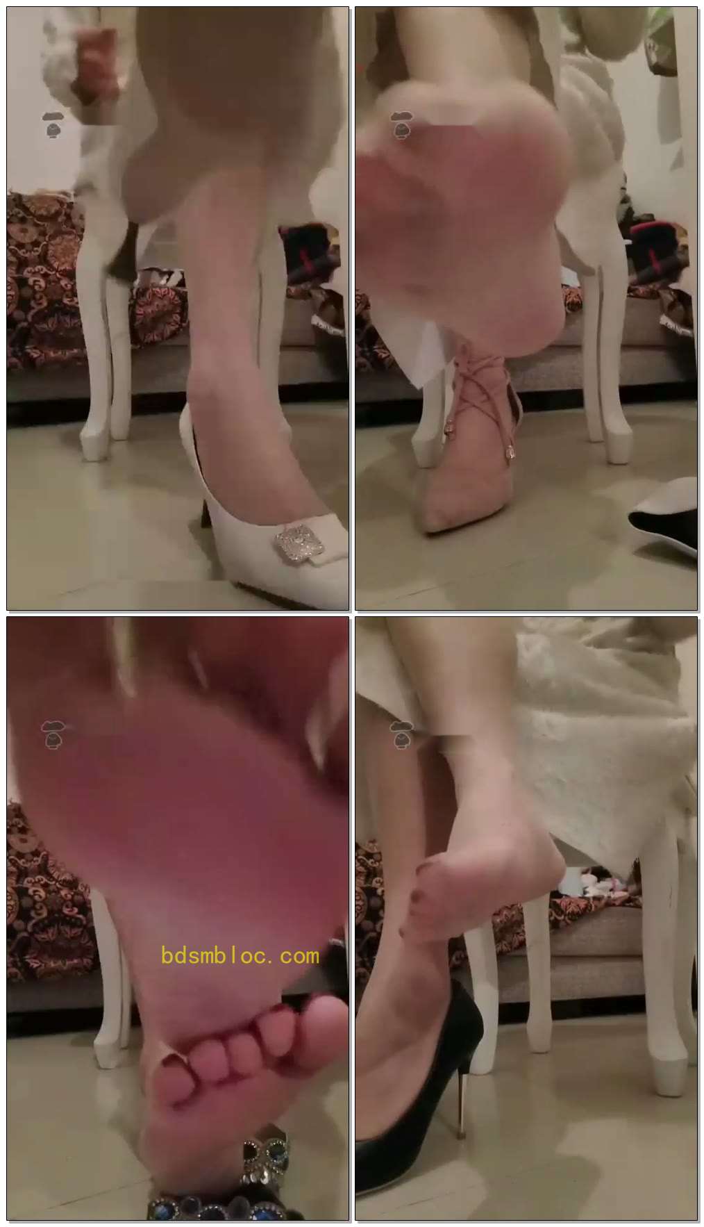 【智慧女神】高清晰裸脚底，羞辱压榨