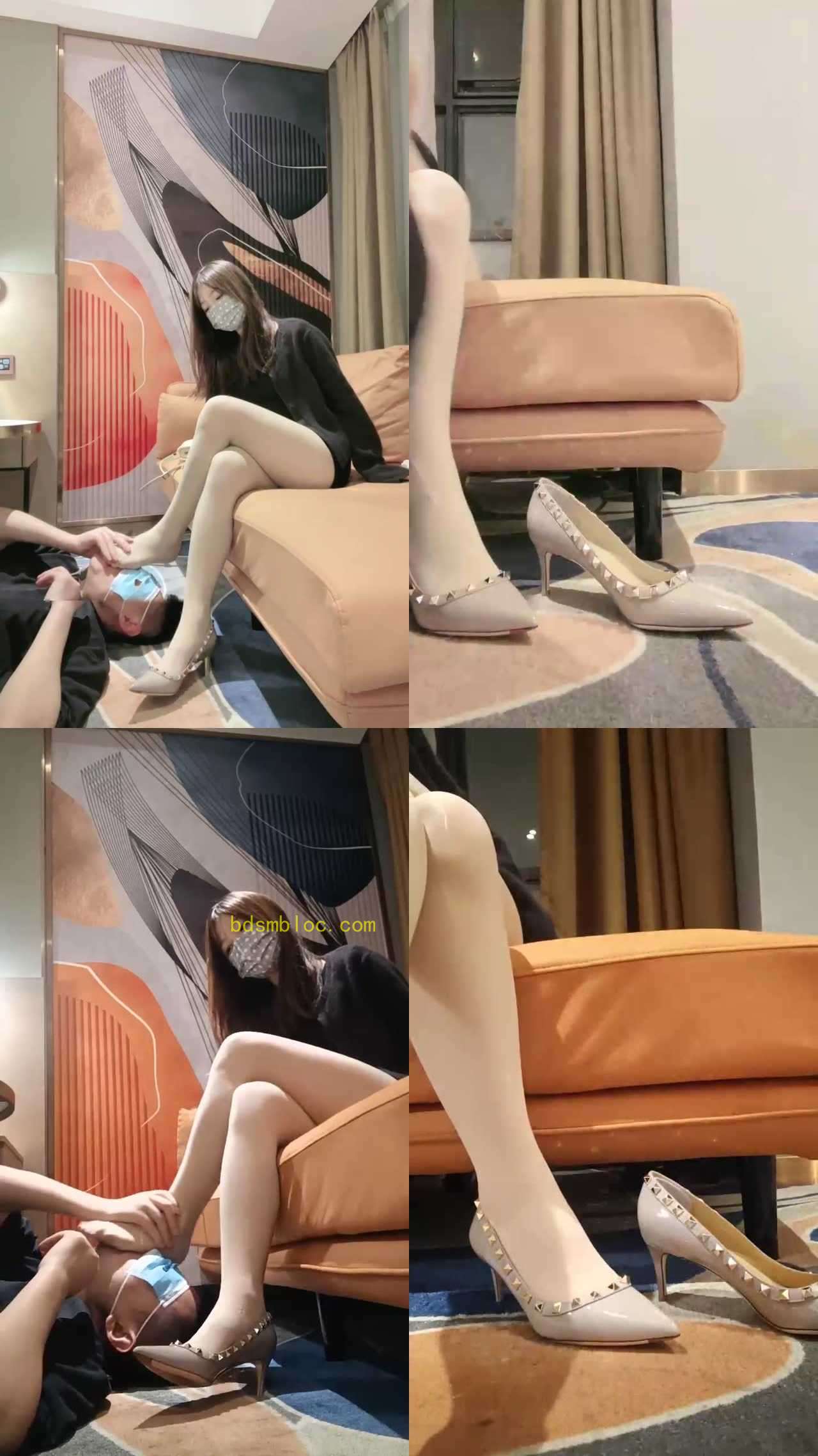 【梵高】素人高跟鞋原味肉丝狂舔【双视角版】