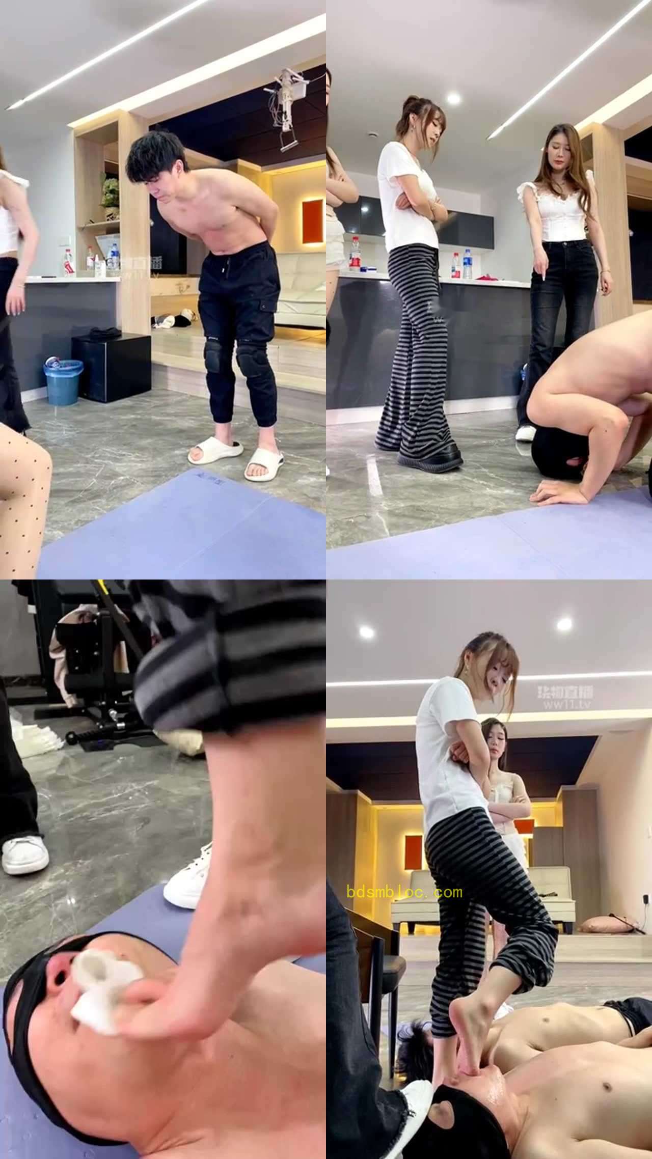 【银儿】三顶级女神暴虐双奴 狠踢踹虐打后赏赐除臭深喉插吐