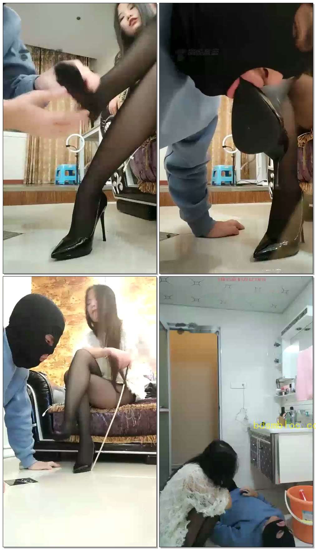 【蕊闻女神】舔高跟舔黑丝脚耳光专场