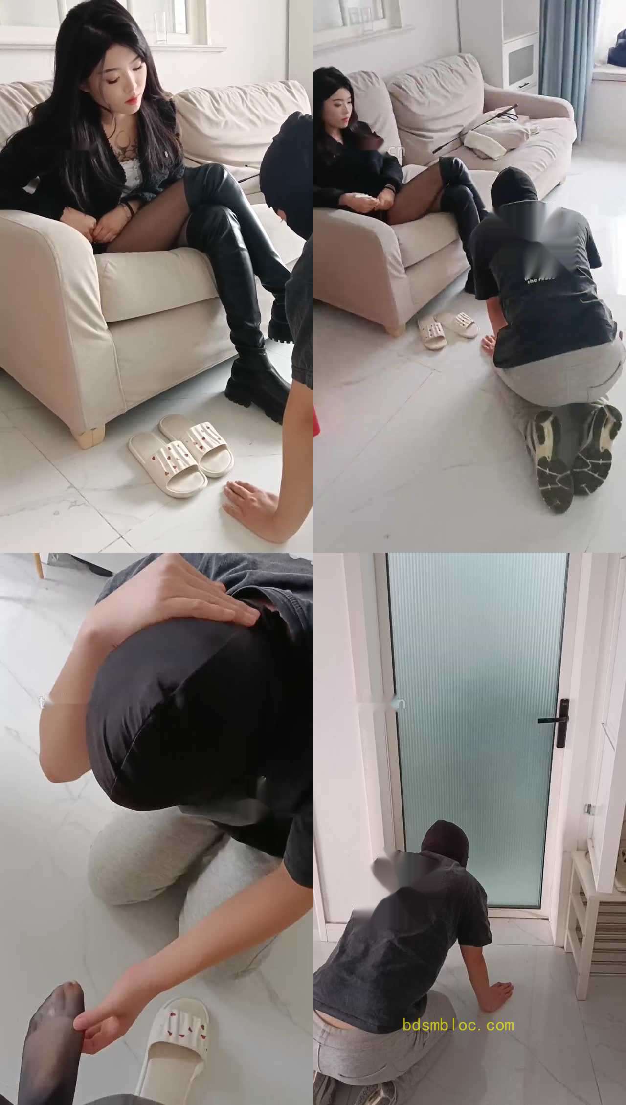 【小殿下】下班回来虐家奴-拖鞋耳光/踢踹鞭打/跪求圣水