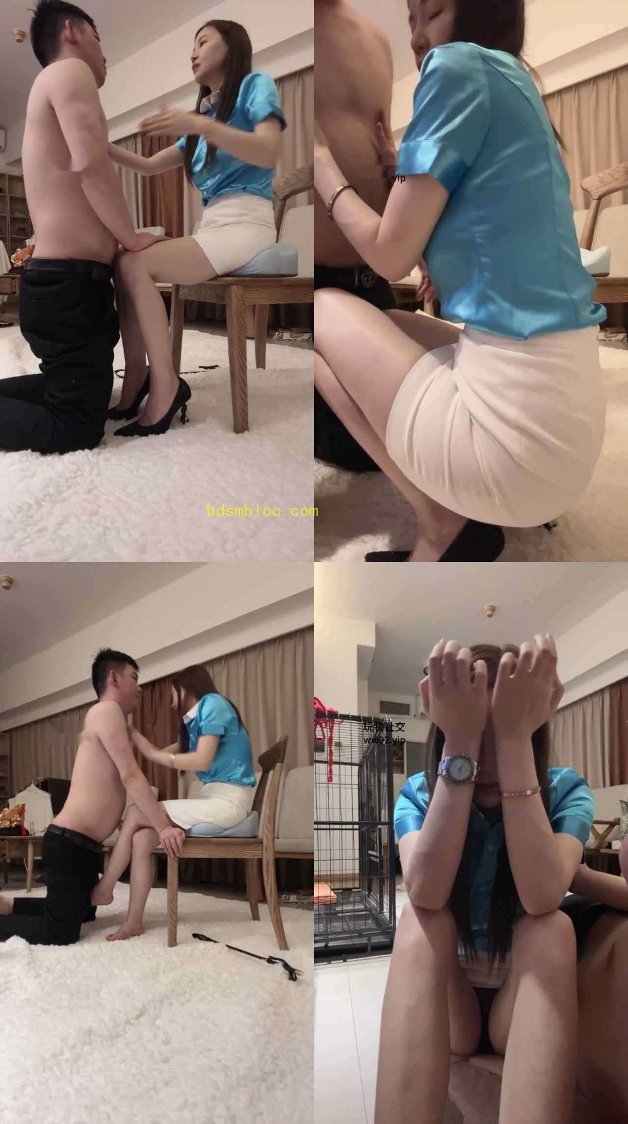 【阳光女王】揪耳朵耳光/高跟踢裆