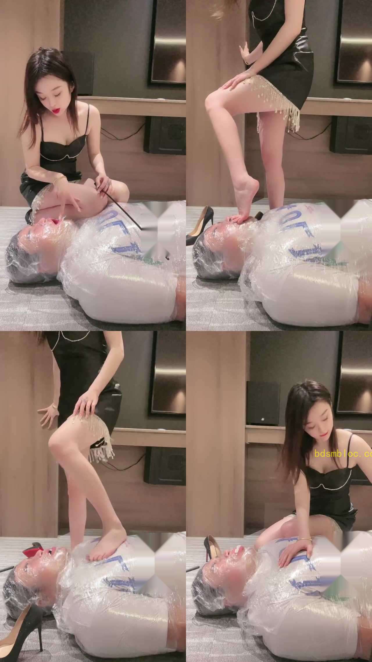 【妍主大大】木乃伊捆绑-袜子堵嘴/强制圣水/踩