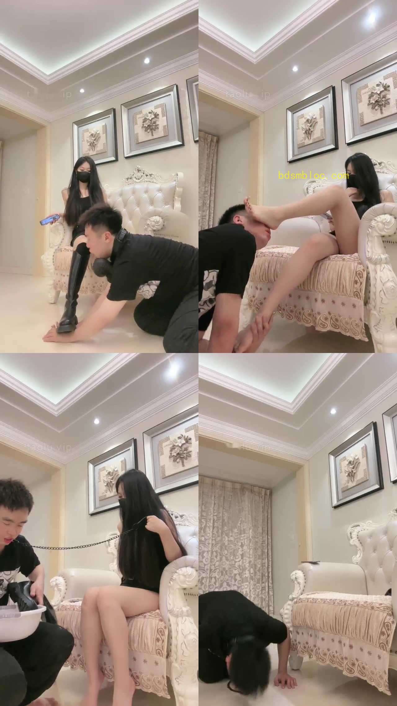 【桃幼幼】恋足 踢裆 强制喝洗脚水