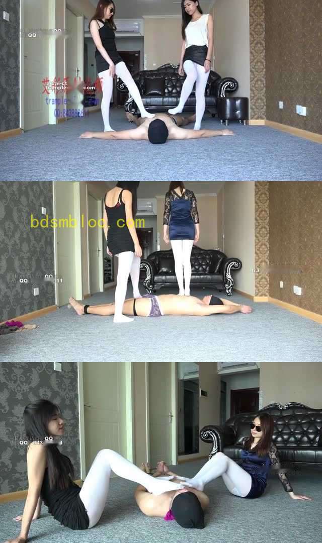 【小妮女主】双人1小时白丝蹂躏窒息调教