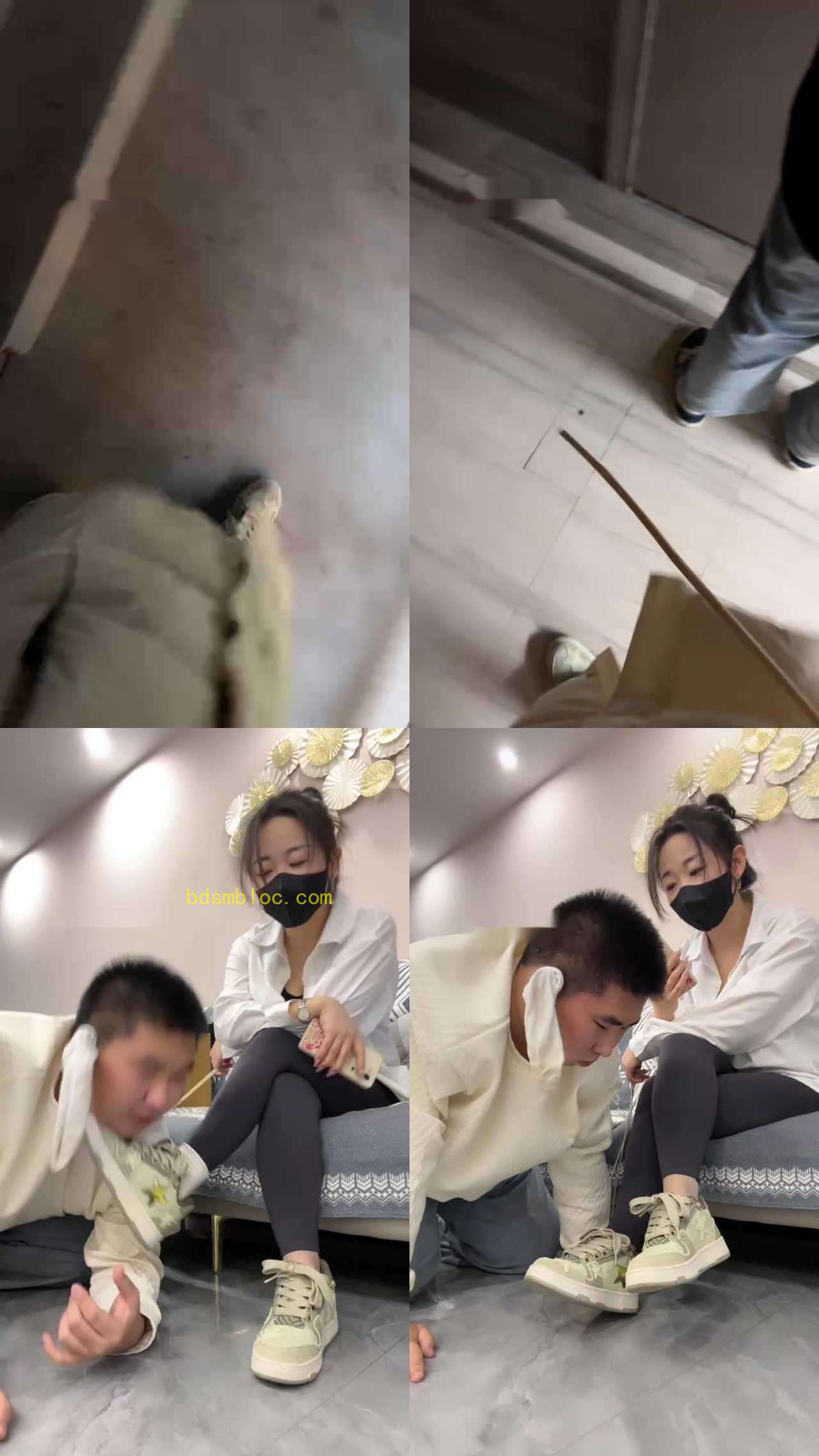 【辣姐】楼梯间公开处刑遛狗