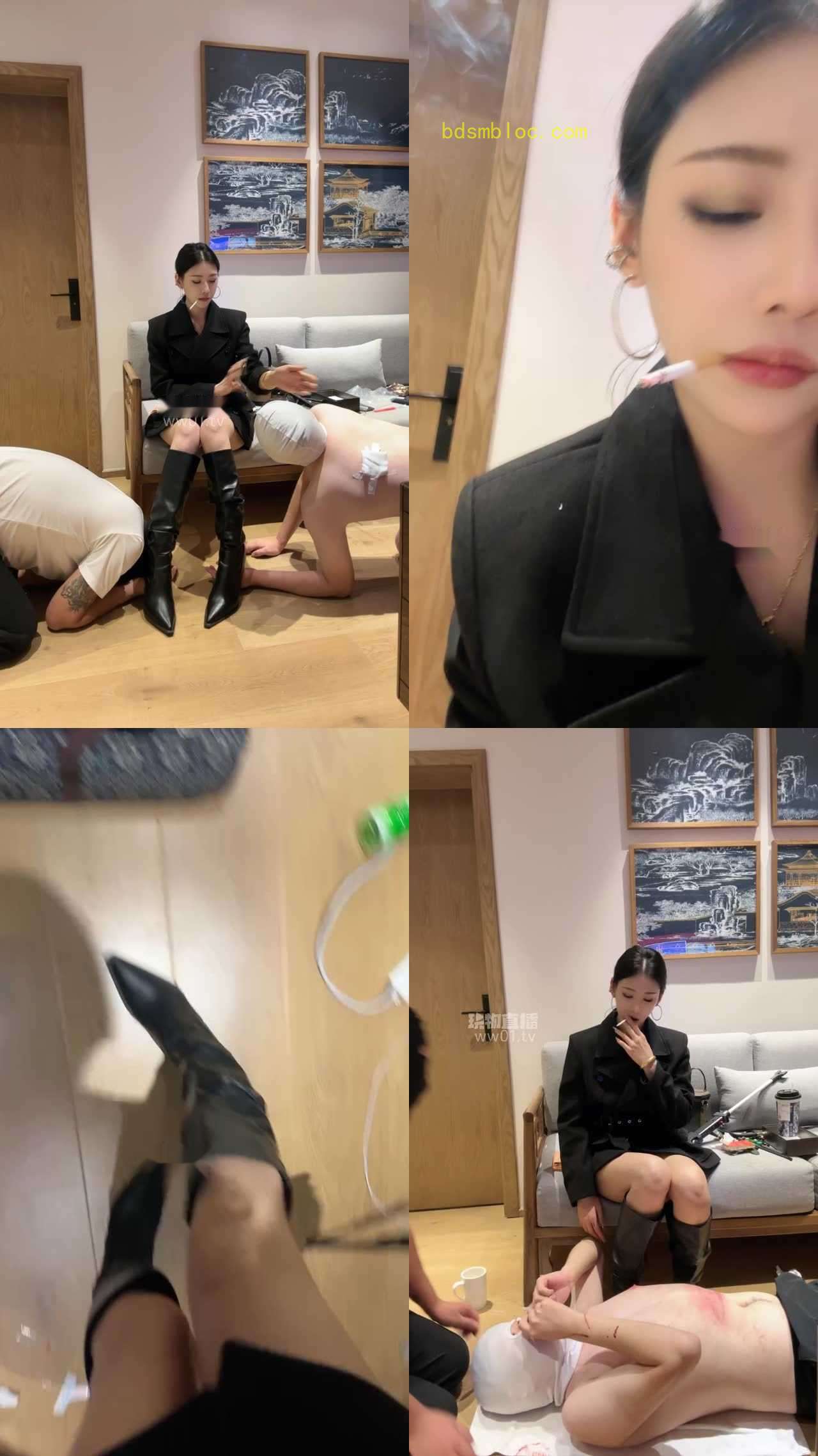 【苏御大人】双狗穿刺高跟踩手心耳光