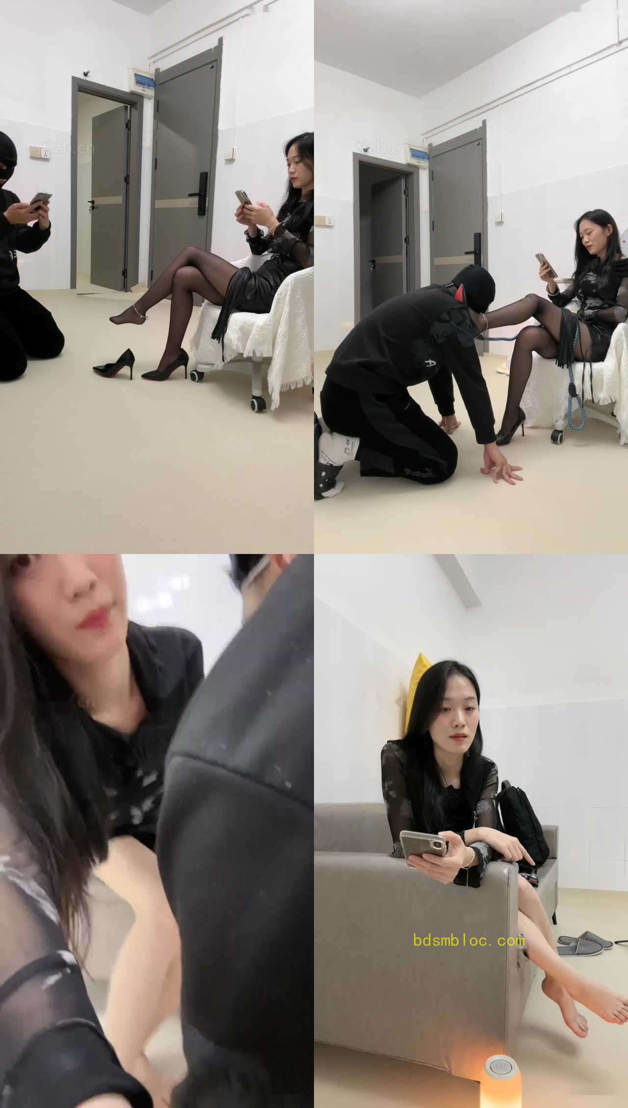 【绵绵】骑马爬行/黑丝高跟美腿踩虐/踩脸窒息/伺候沐足