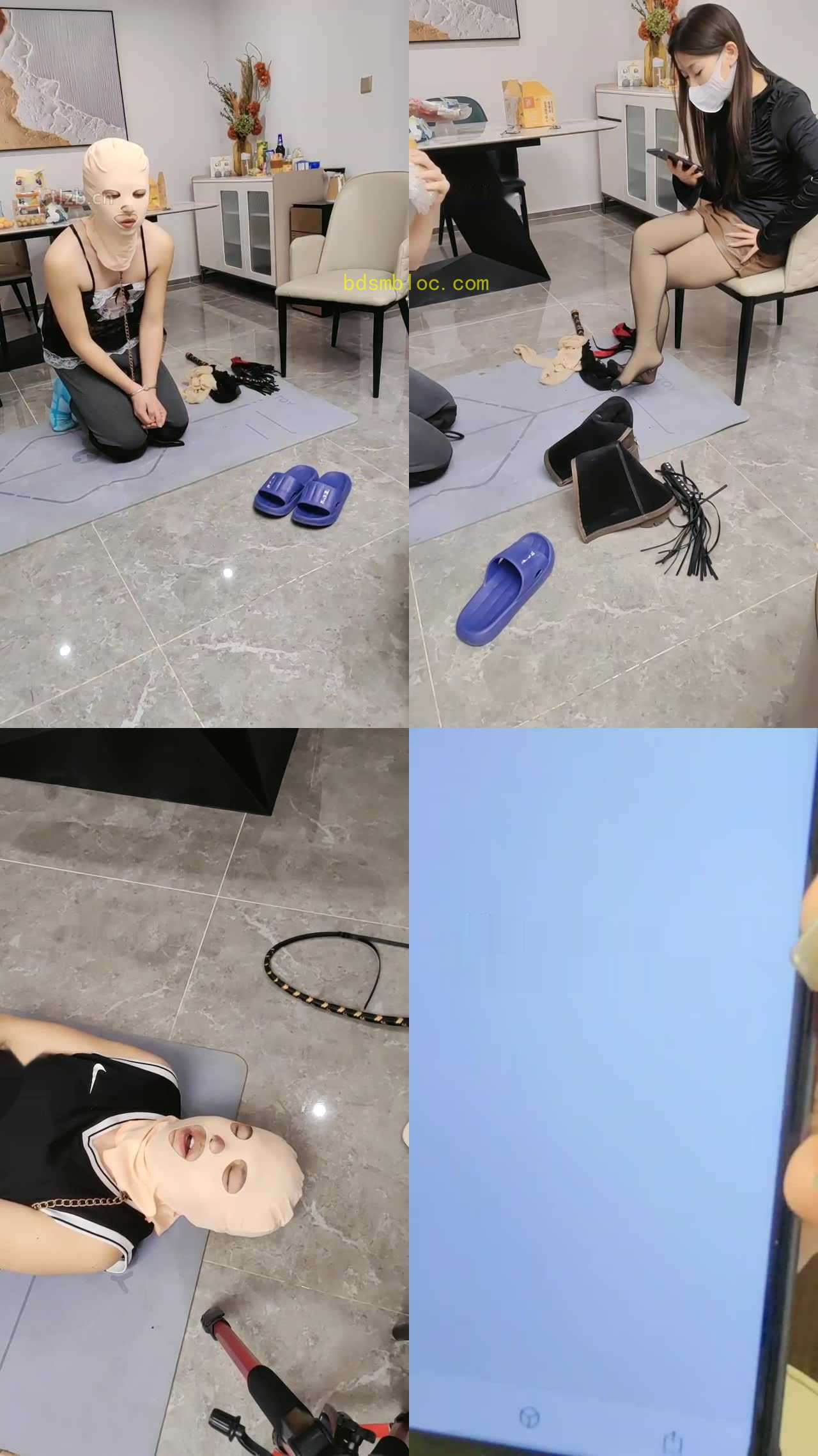 【汐言】强制闻靴内/遛狗爬行/捆绑口球塞嘴/跳踩