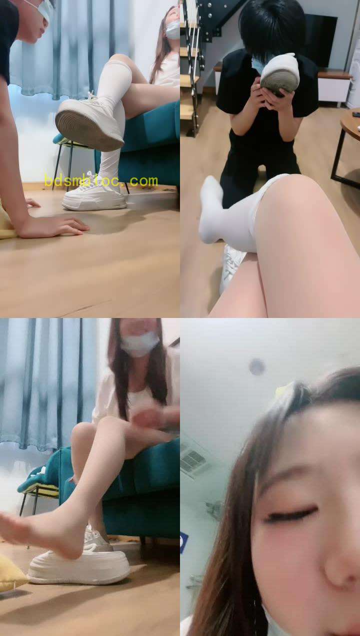 【西西】洛丽塔S-舔脏鞋白袜/转胯耳光/强制闻鞋/袜子塞嘴/打手心