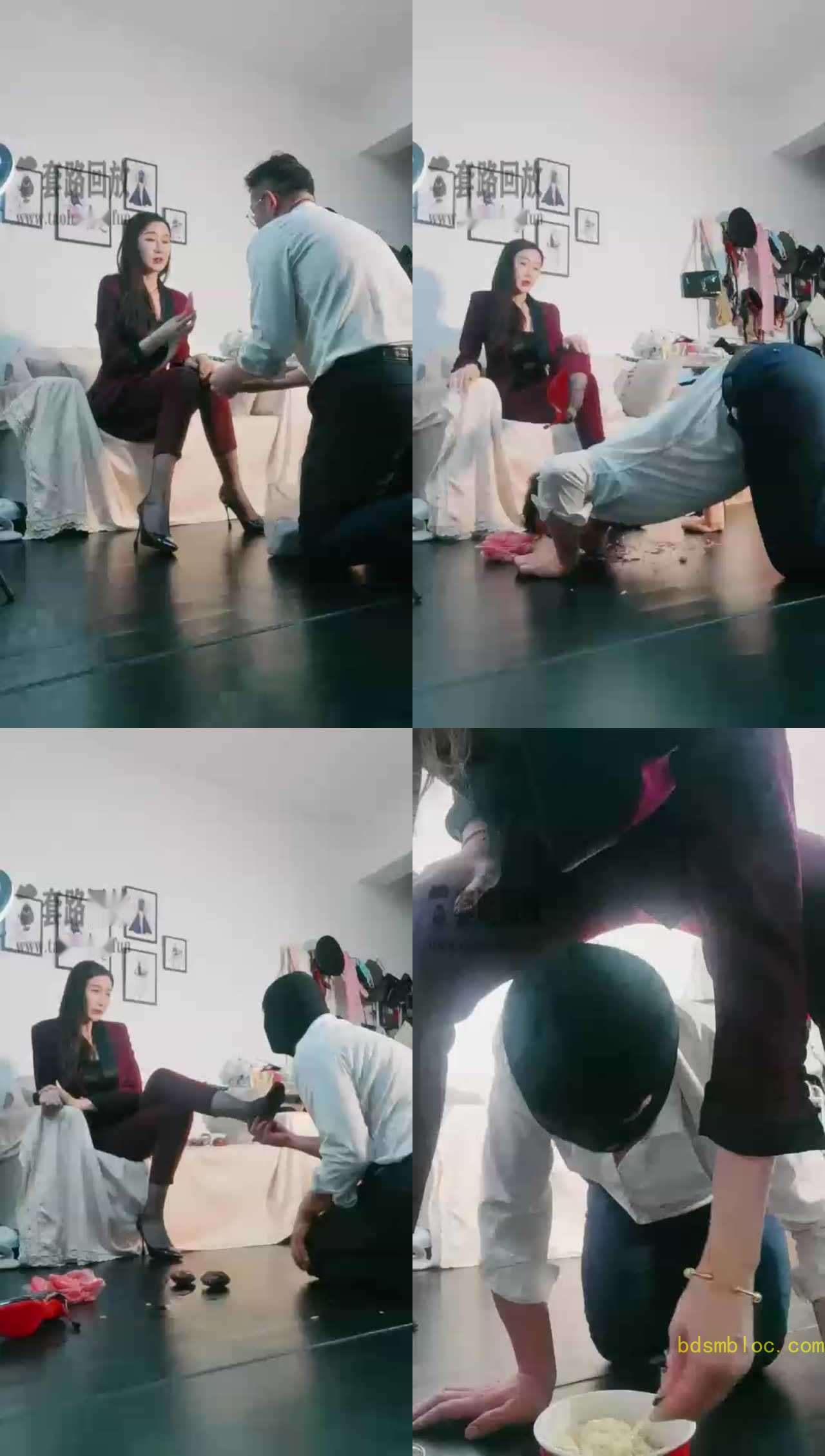 【微希】女Boss调教男下属强迫吃圣水泡面