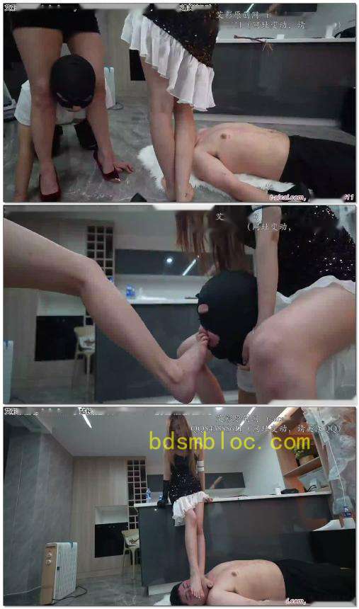 【仔仔】长腿暴力脚耳光脸部畸形碾压