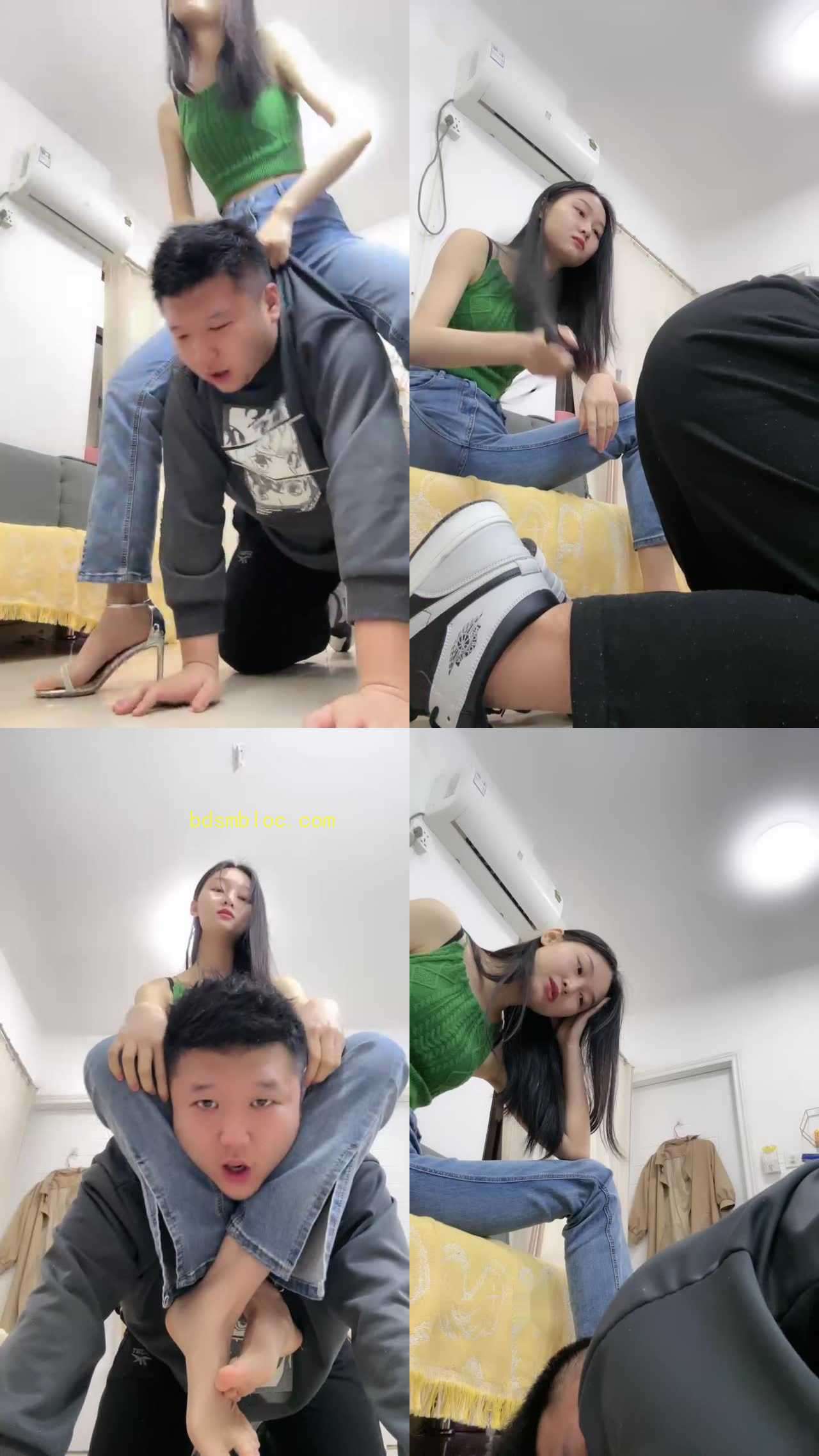 【素人星探】骑马遛狗/高跟肉丝踩踏/虐乳臭脚捂脸窒息