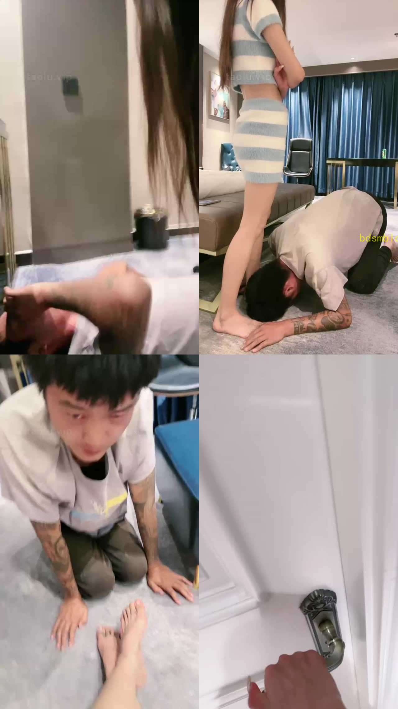 【双胞胎木木】脏脚丫踩踏强迫舔/圣水淋浴