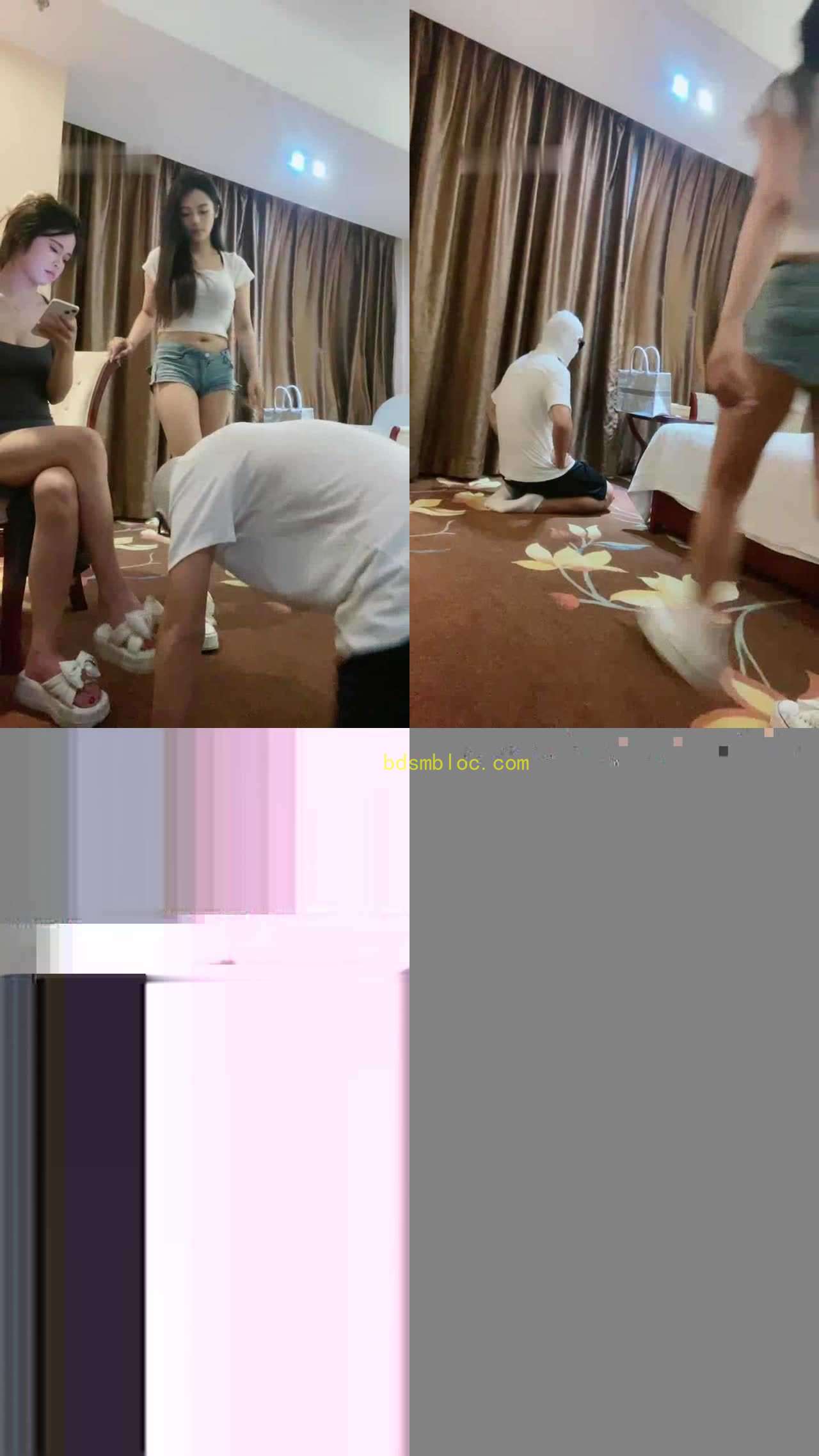 【不知名美女】双S素人姐妹踢裆专场/虐乳踩踏【双视角版】