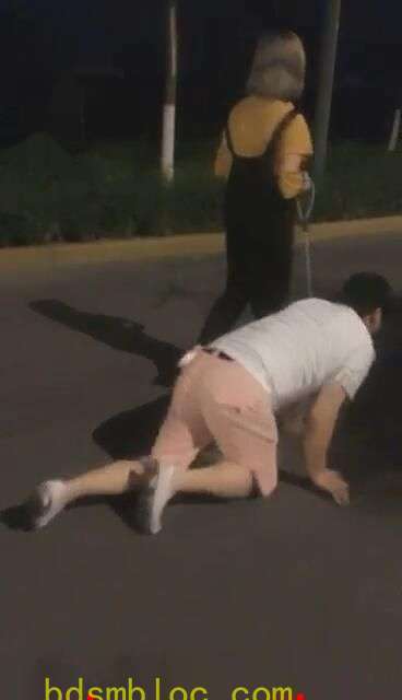 【00后冰冰女王】霸气左右开弓耳光打爽了遛狗