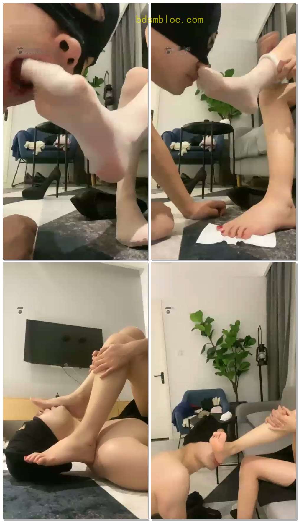 【伊茜】超透白丝裸足诱惑舔插嘴