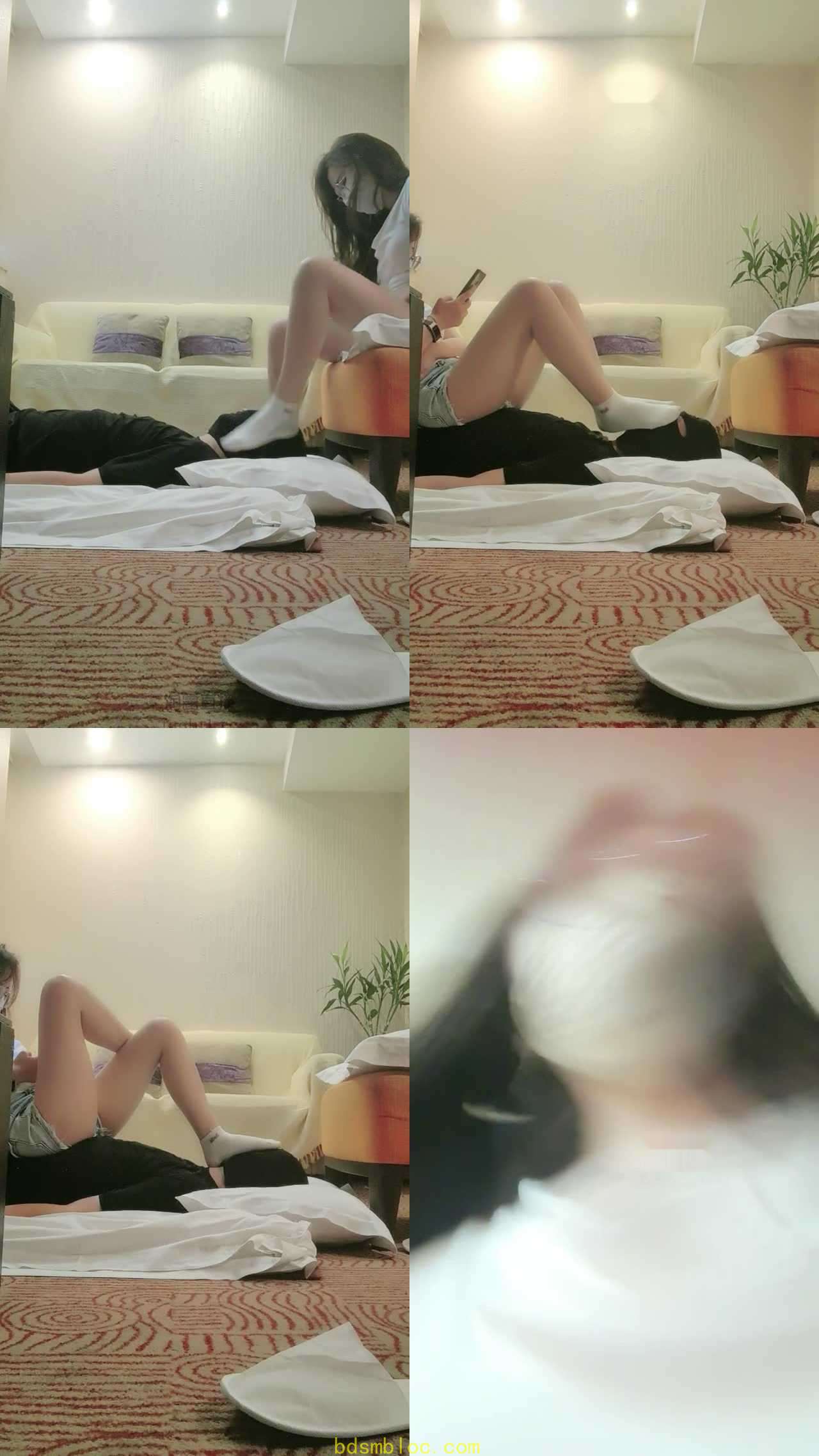 【苏州七七s】现场查手机脚耳光踩踏