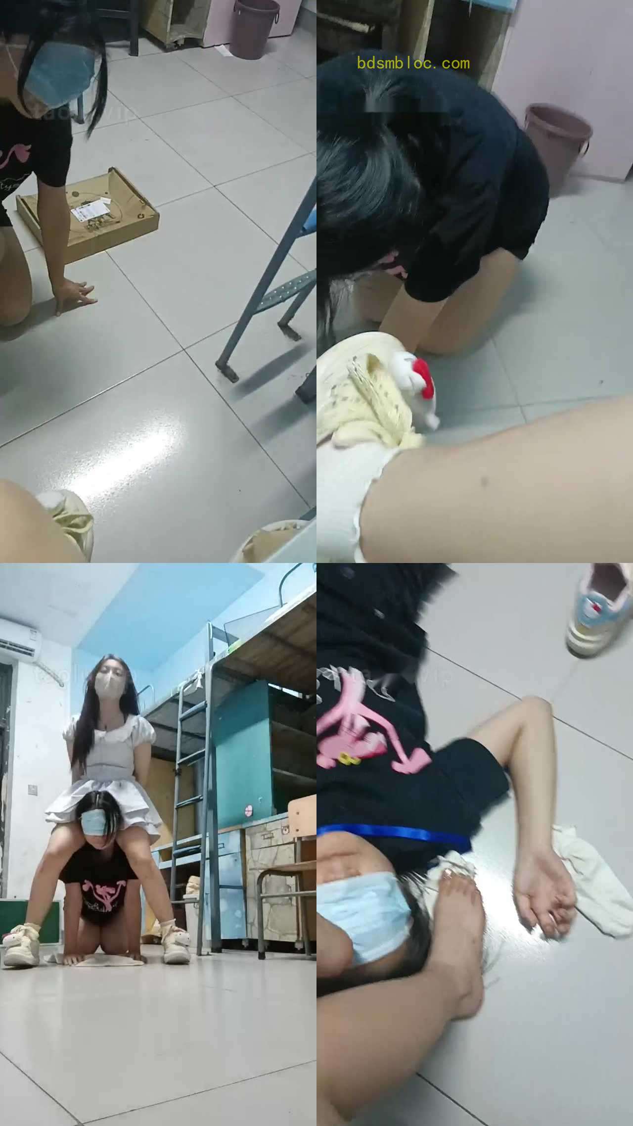 【爱可呀】母畜-女生寝室调-舔闻运动鞋白袜/骑马转胯