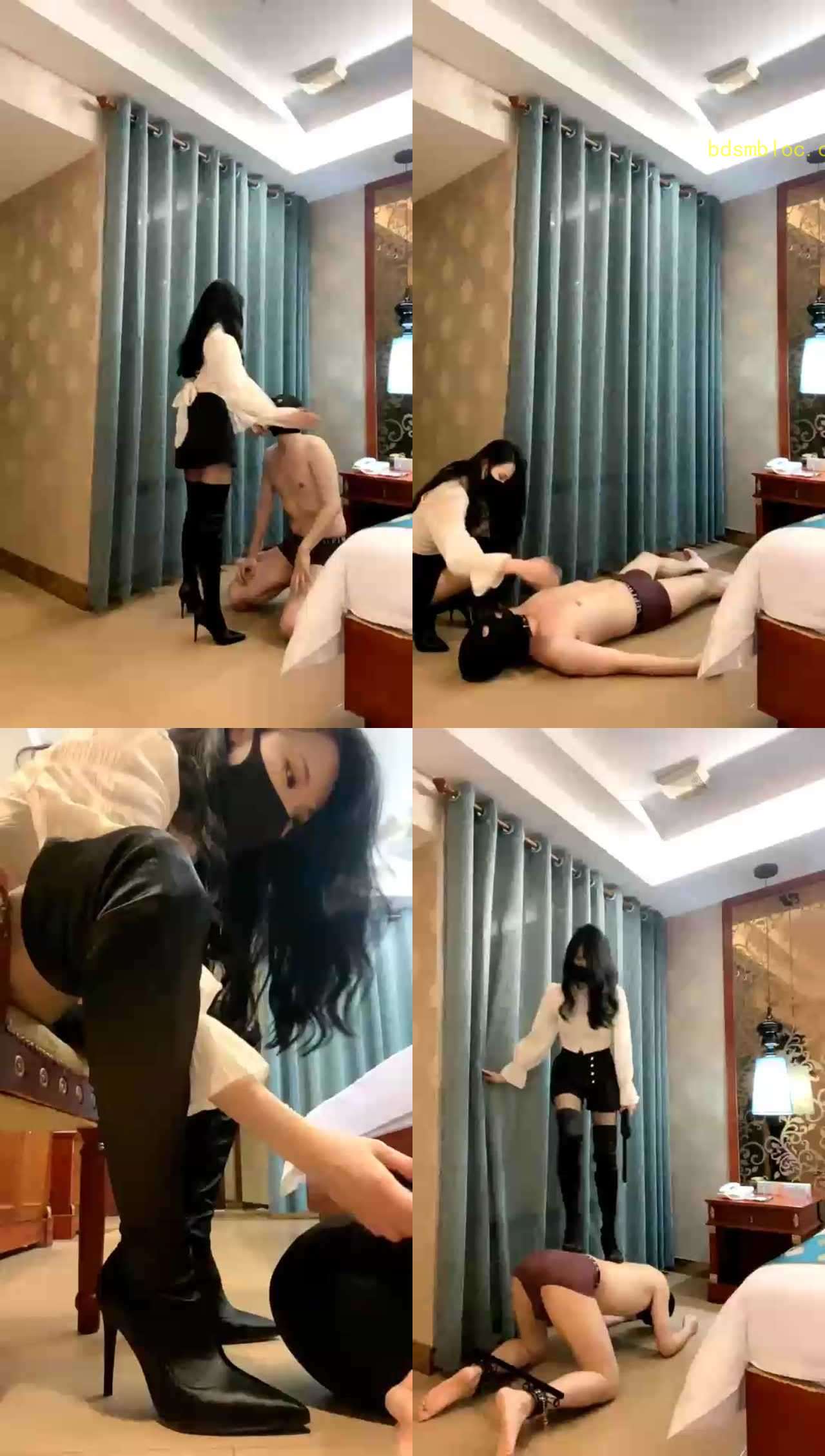【弯弯小阿姨呀s】调教大皮靴暴力提档踩踏