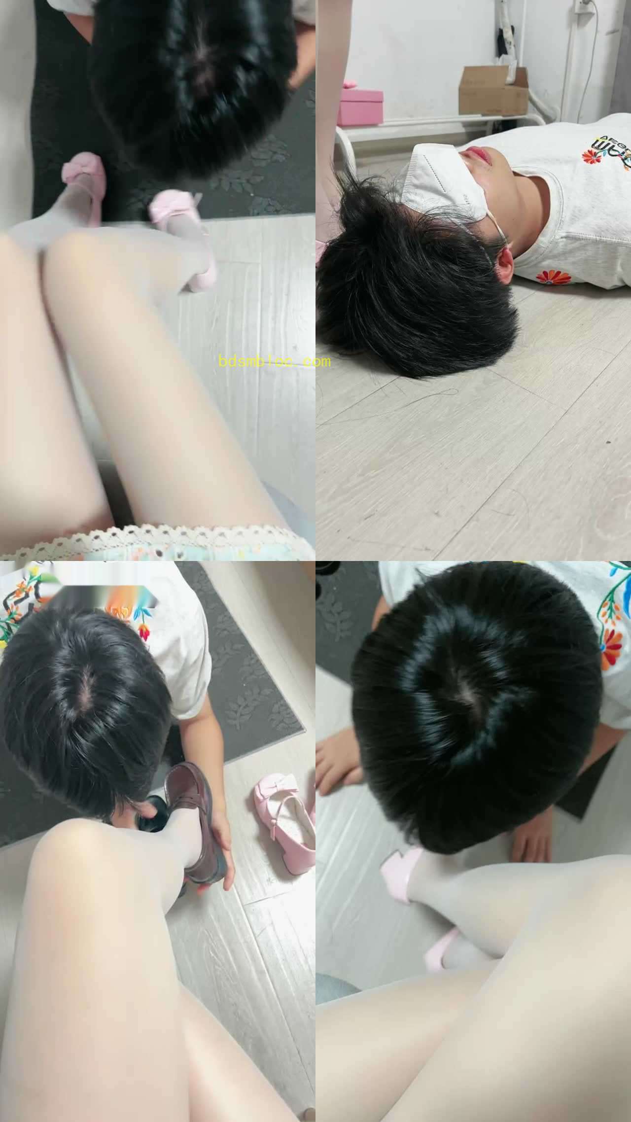 【supp】下跪做奴-粉鞋丝袜jio踩虐