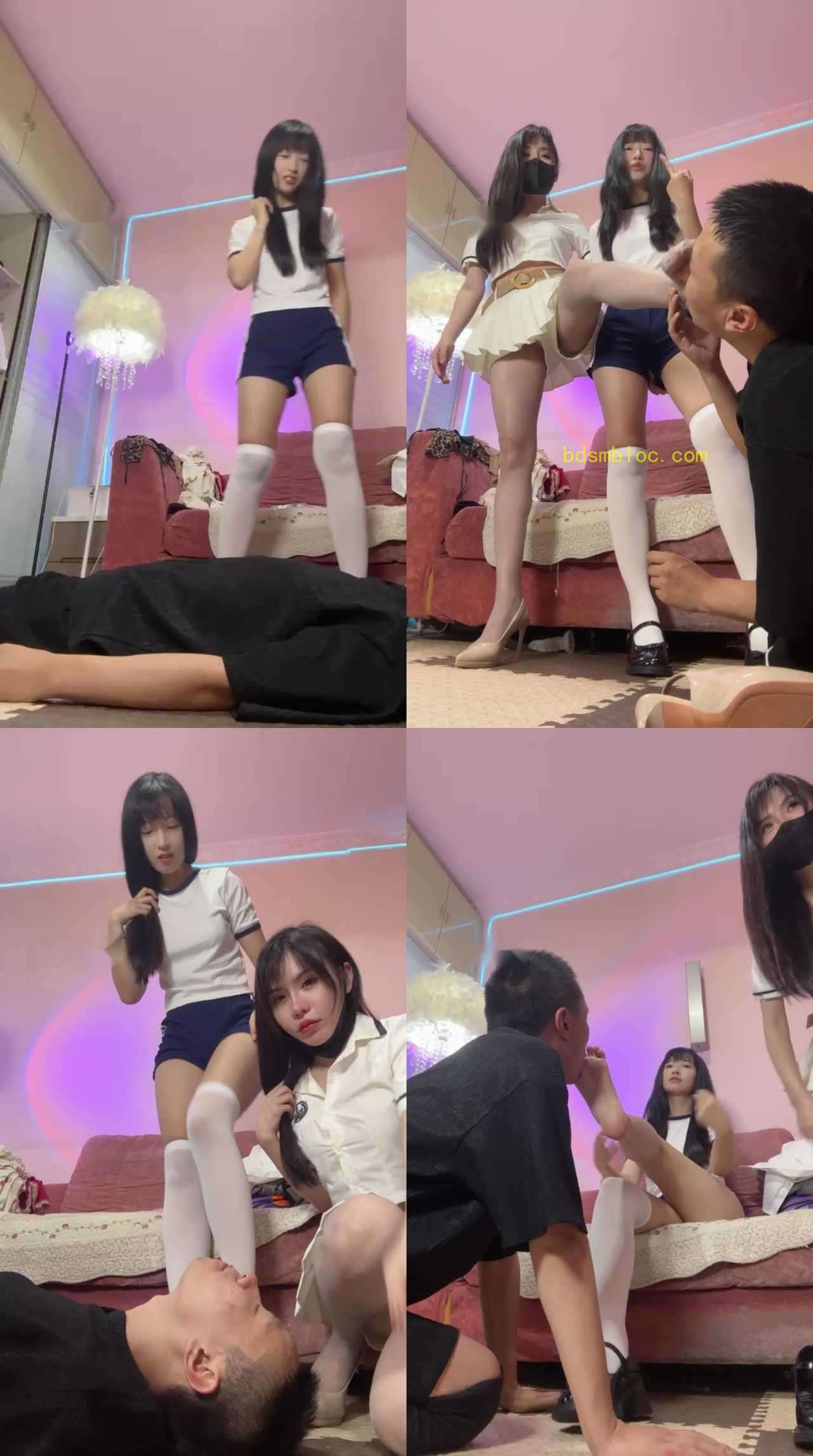 【伊晨】双S-美腿碾压踩/喂口水/抽耳光掐乳/转胯坐脸【双视角版】