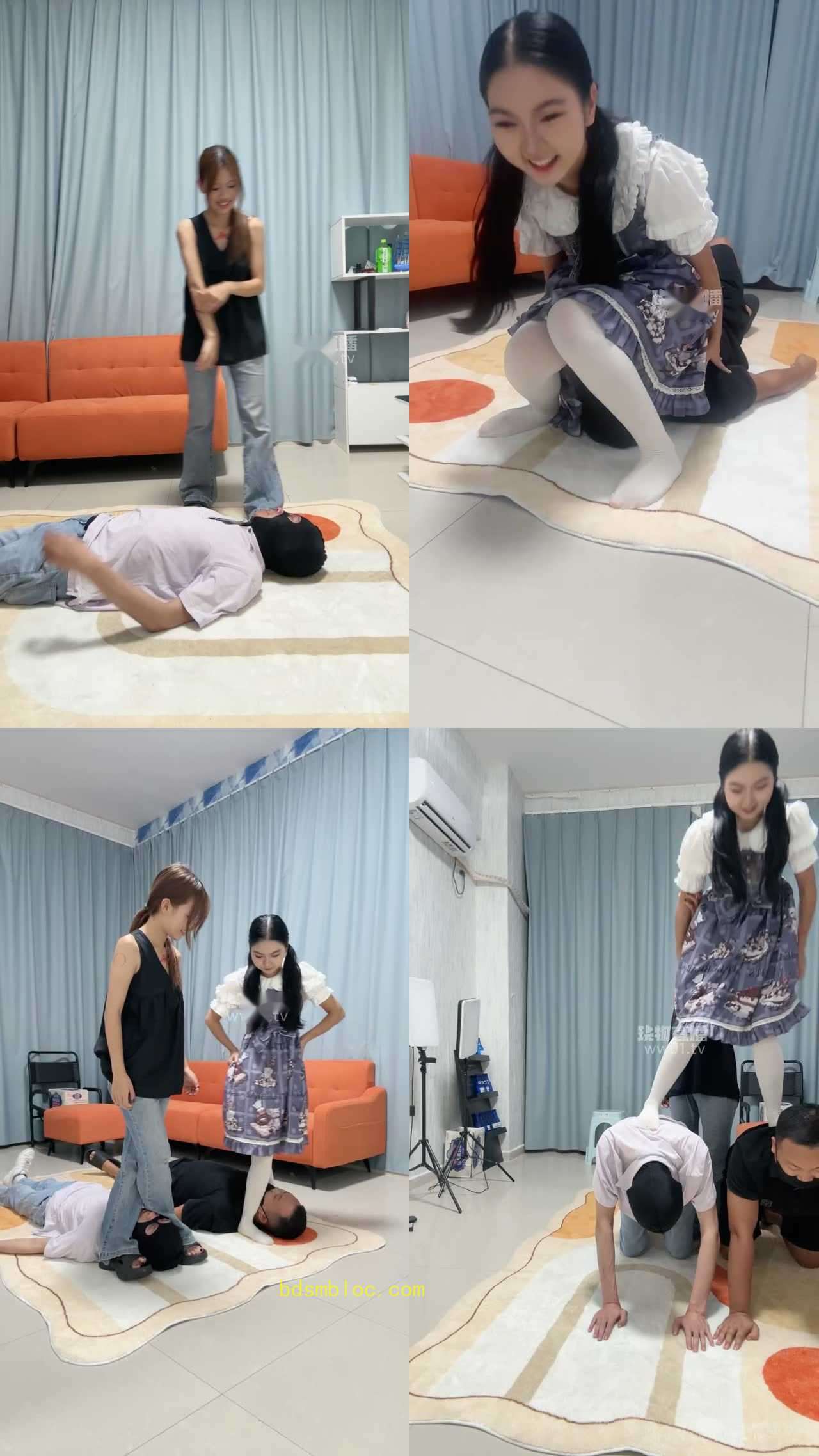 【猴歌】双主调教双狗坐脸踩踏