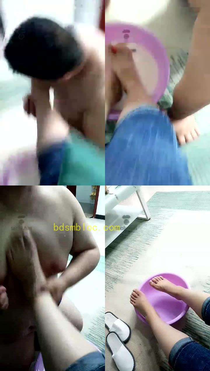 【浮生S】肥奴伺候泡脚，喝奶！