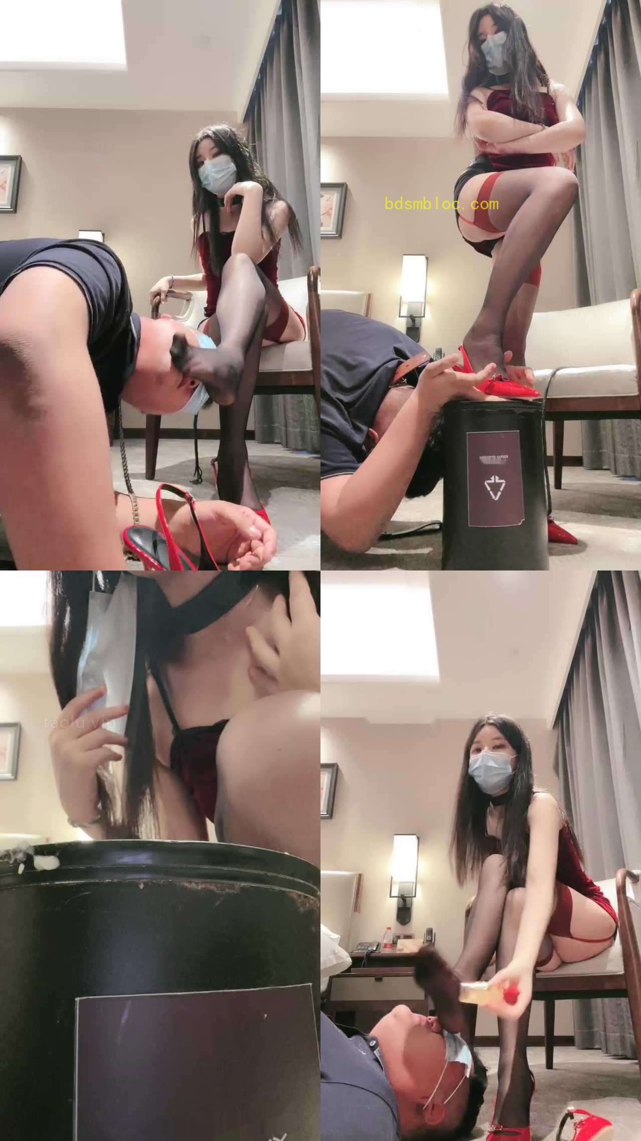 【月影儿】长腿黑丝美腿诱惑踩狗