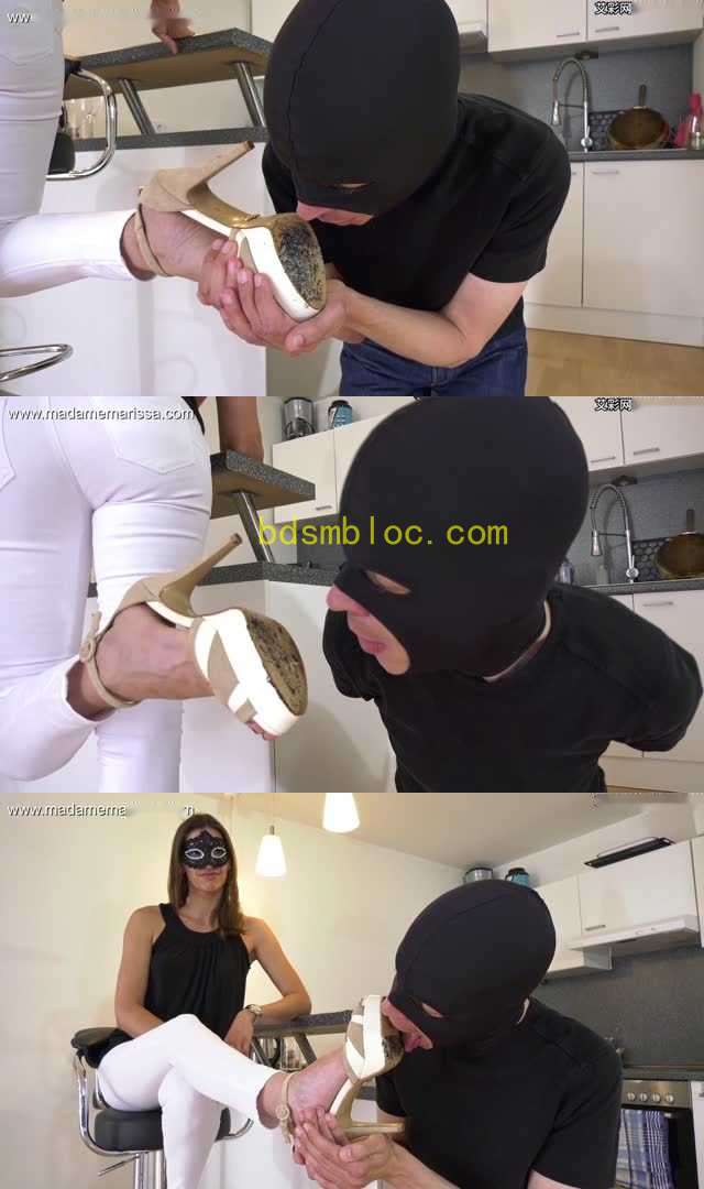 【欧美女王】跪舔Marissa凉高脏鞋底吃女神的烟灰和浓痰混合物！地板也舔干净
