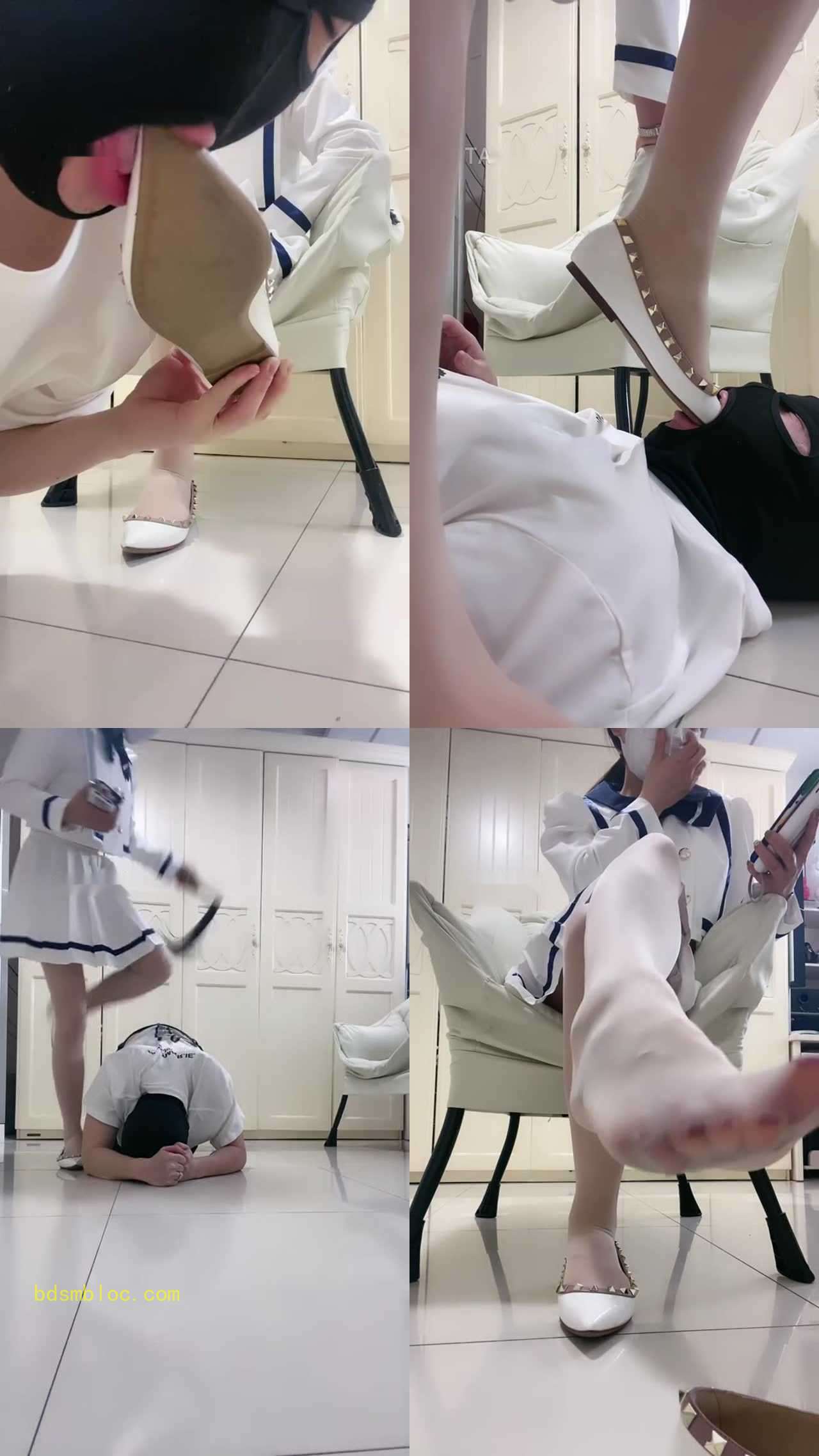 【Linda】逛街一天的原味丝足羞辱狗