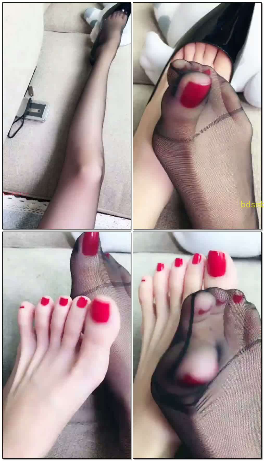【雪茄女神】玉足秀丝袜秀高跟