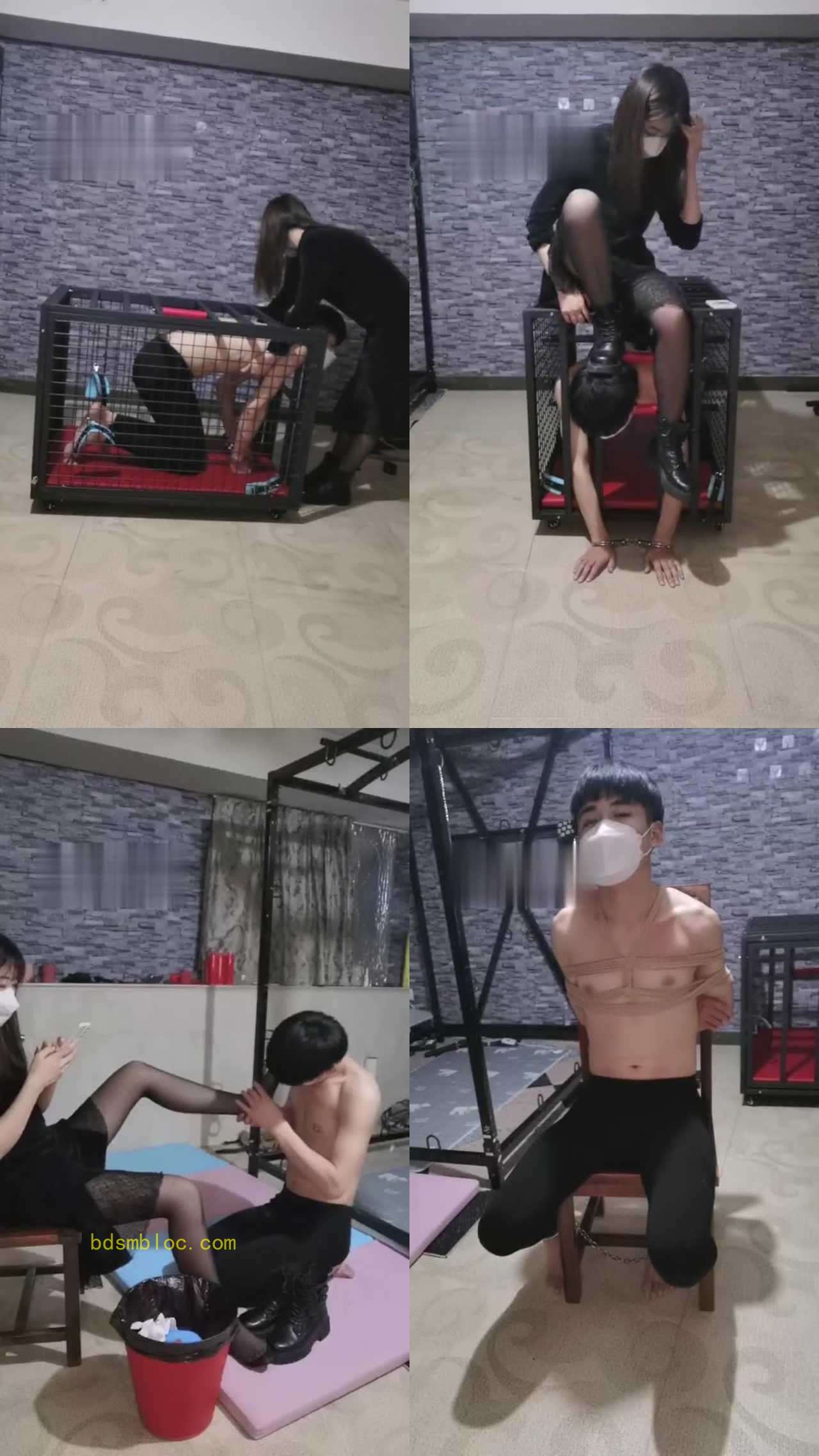 【夏夏绳缚】狗笼捆绑圈养