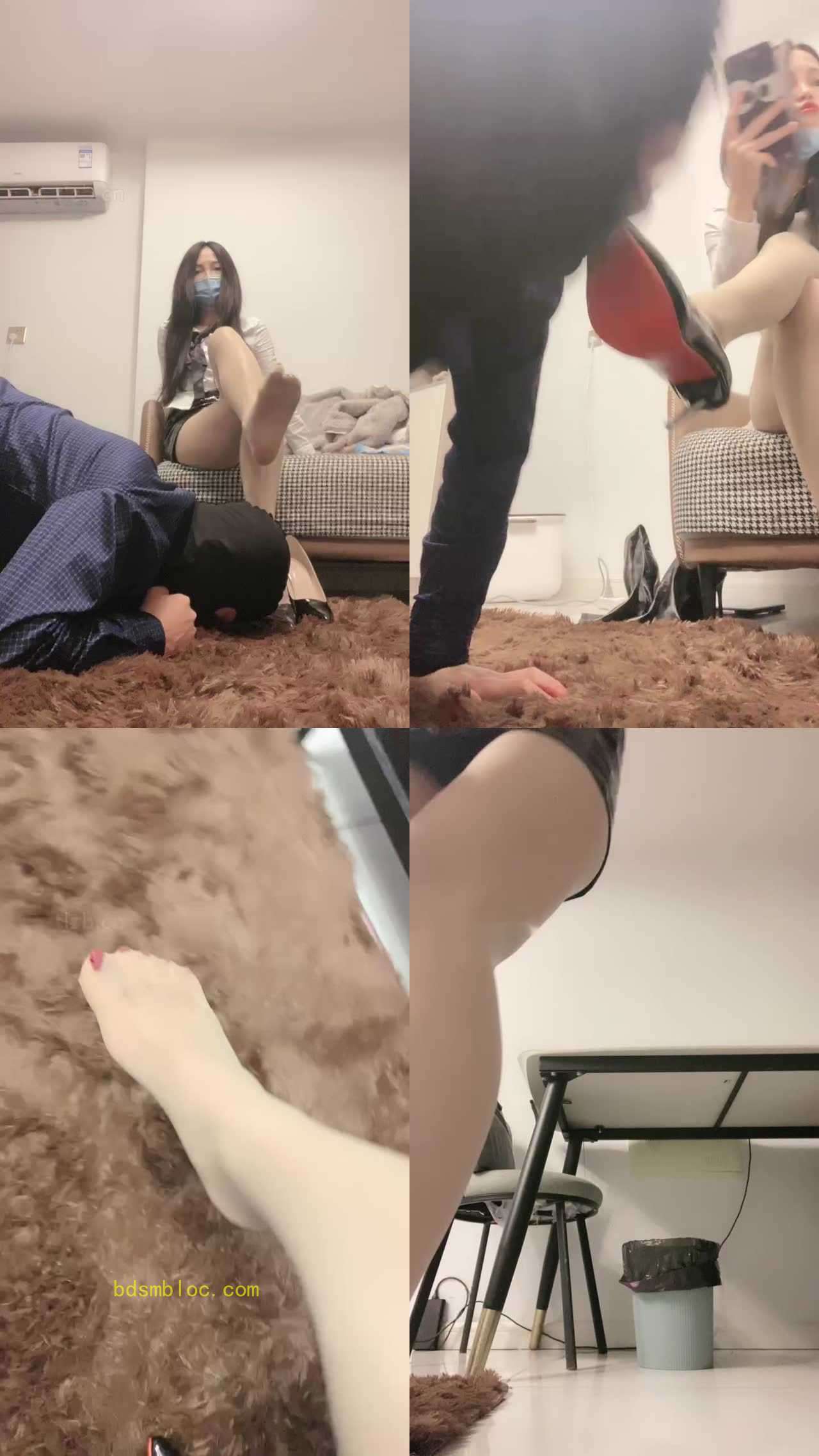 【甜一】抽耳光/肉丝脚插嘴/转胯狗爬/高跟踩虐