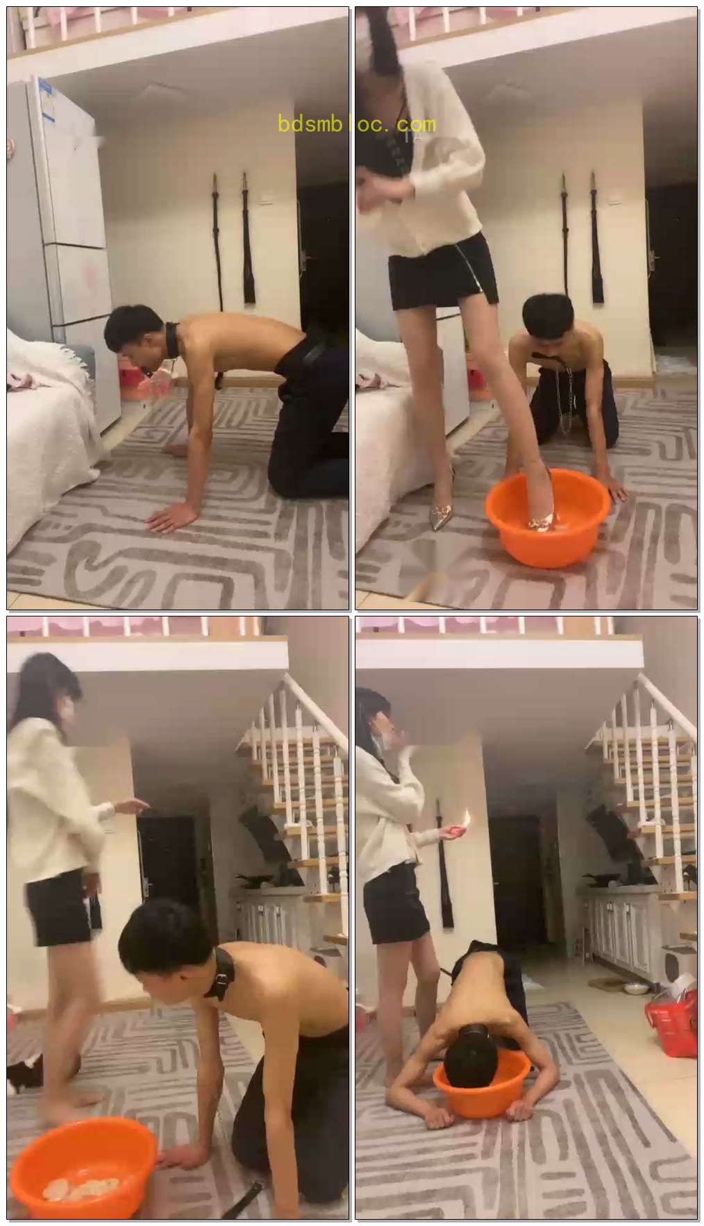【灵猫s】调教调狗奴表现好赏圣水泡水饺