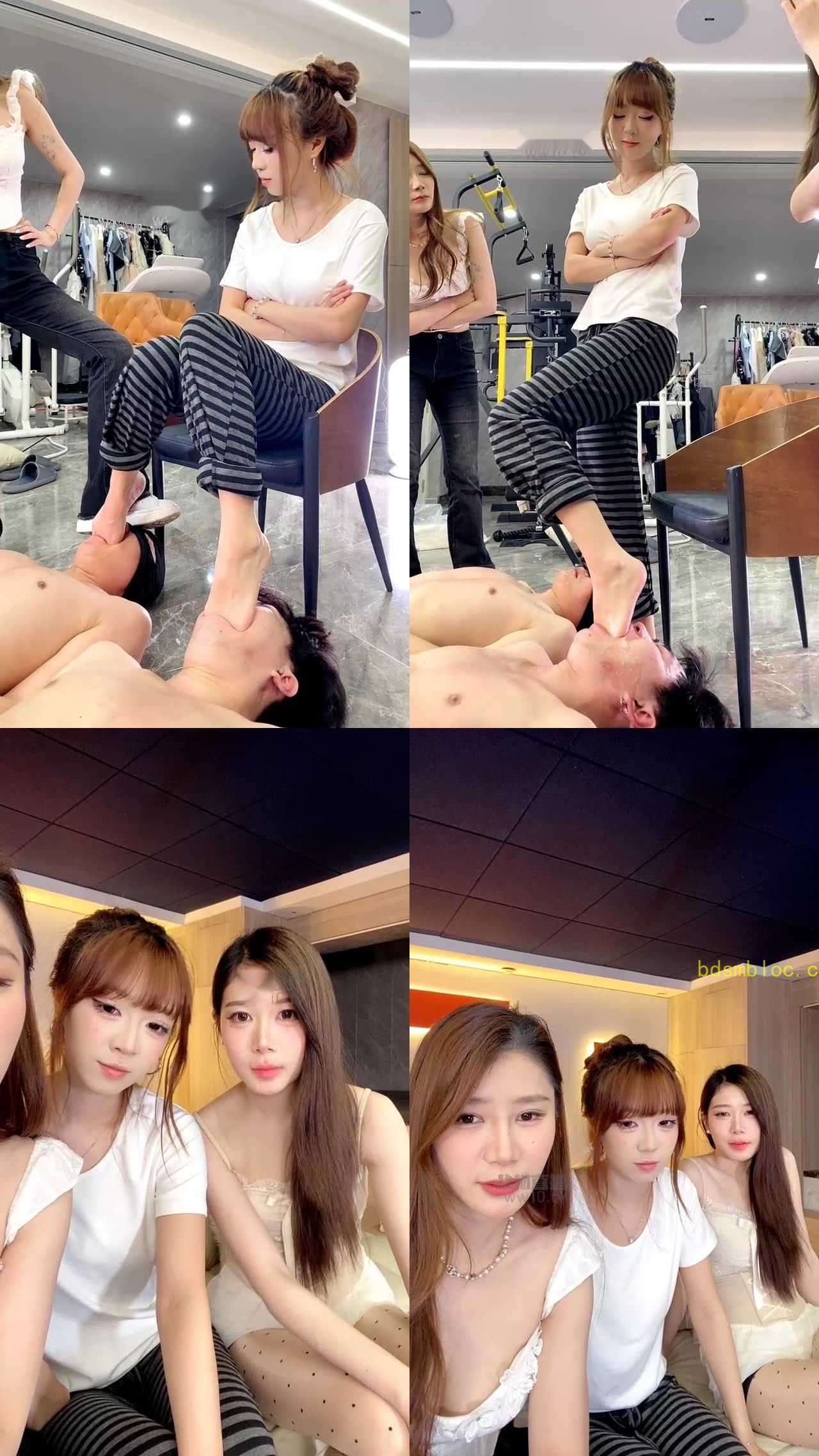 【麋鹿银儿】超美女新人困困s暴打踹头
