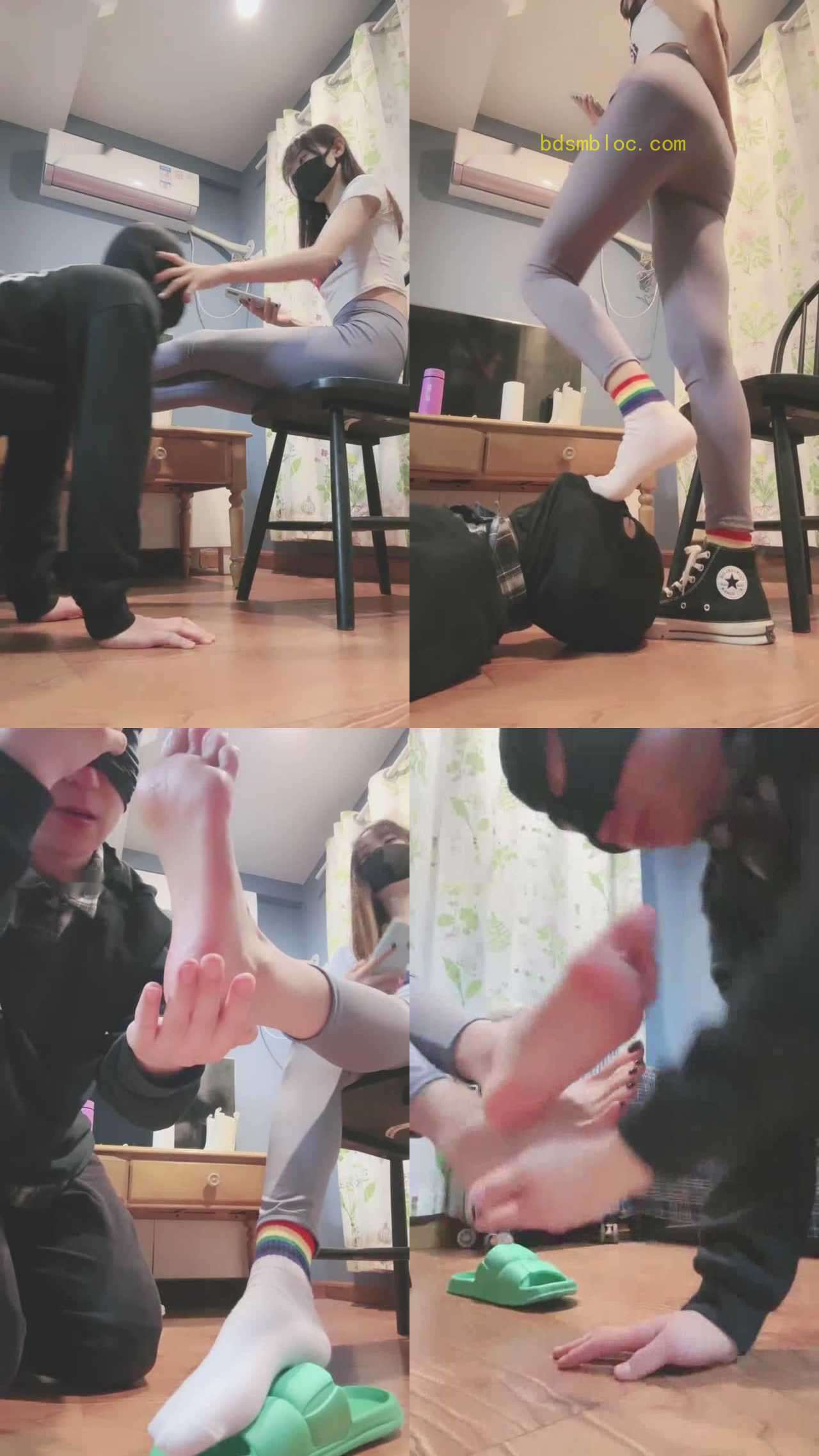 【美娜格格】高帮帆布鞋女神-沉浸式享受胯下辱