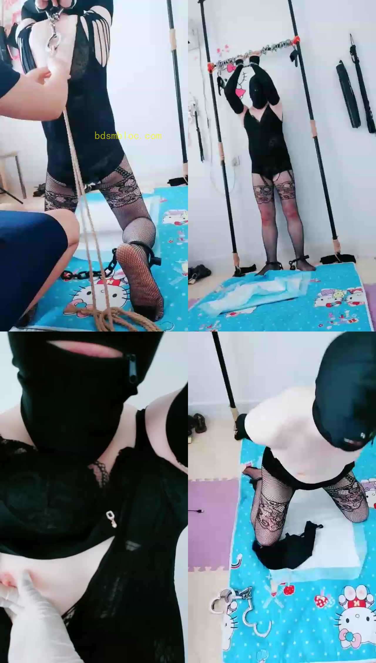 【月月S】调教CD奴，捆绑，虐乳，鞭打穿刺