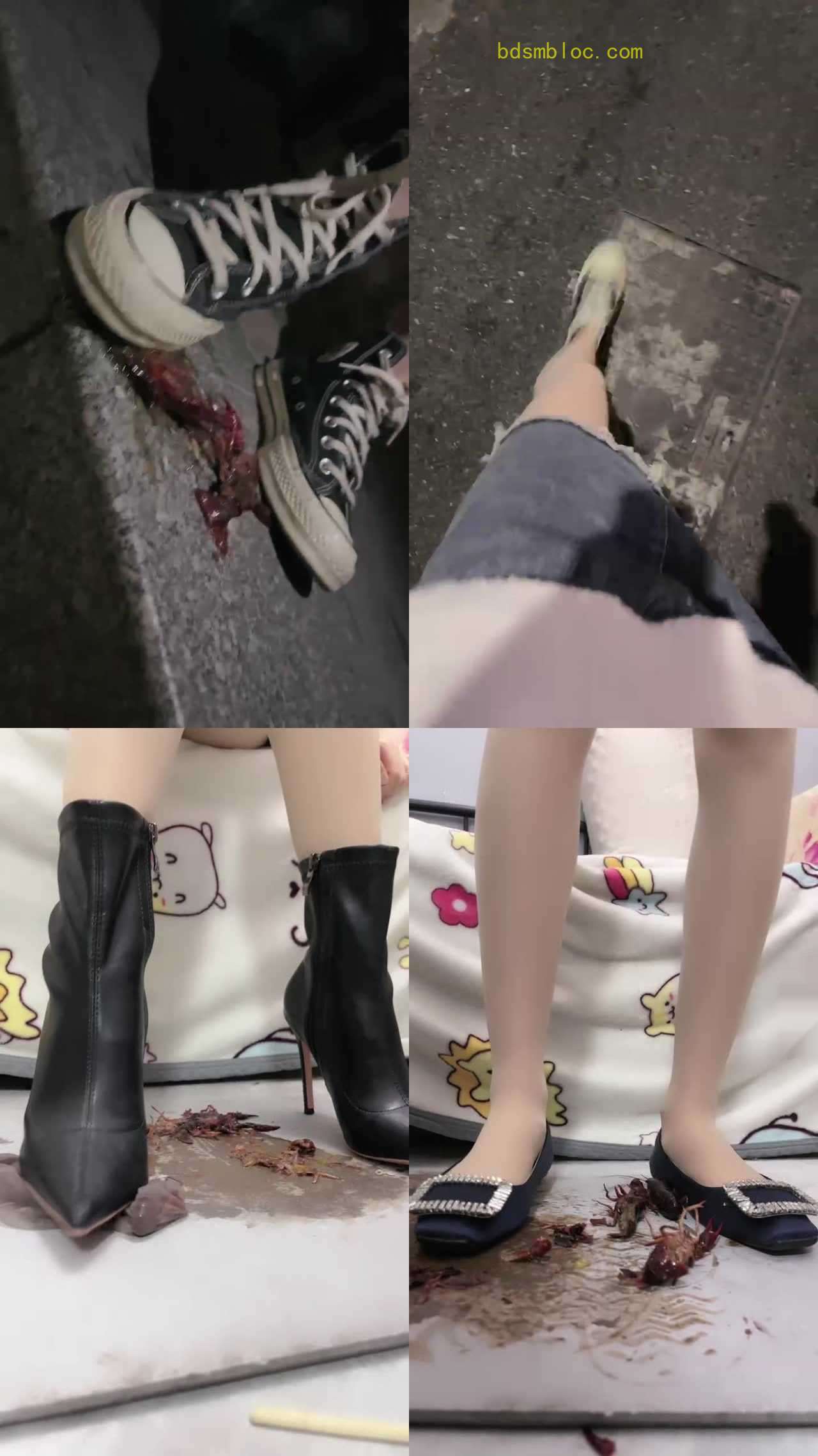 【万一】各种鞋子踩踏碾压小龙虾