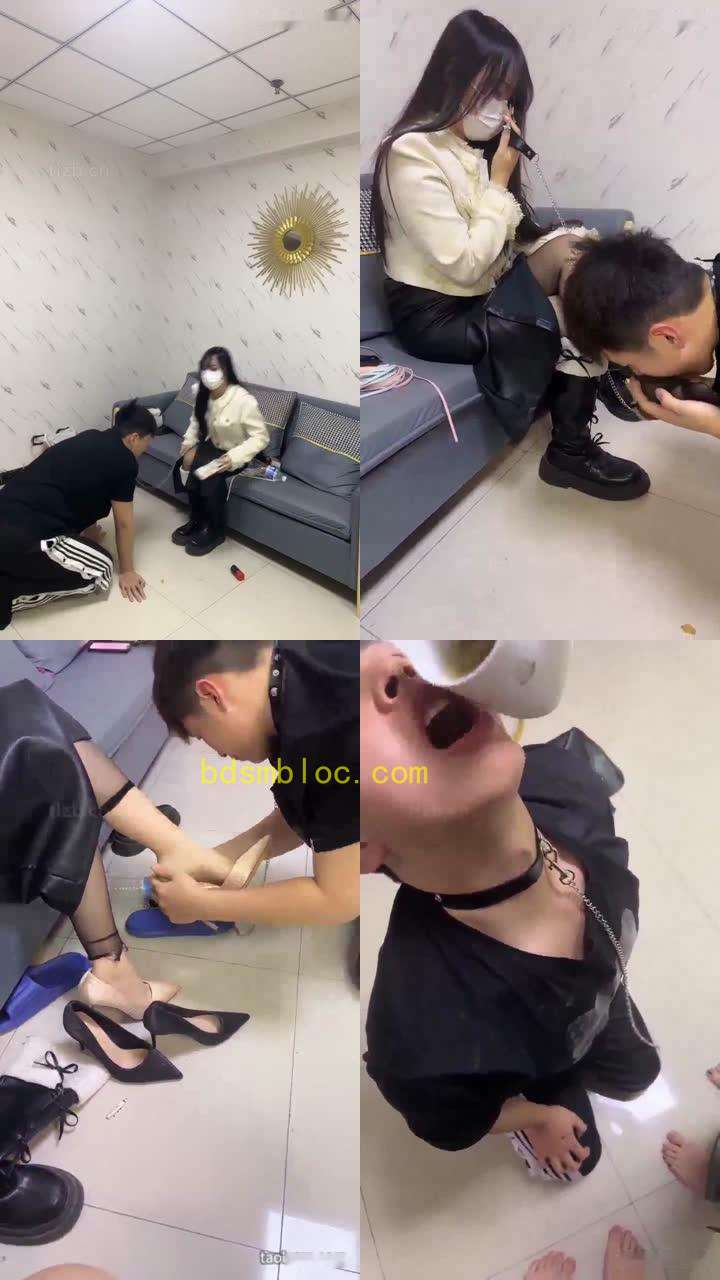 【草莓】和闺蜜一起调教大学生