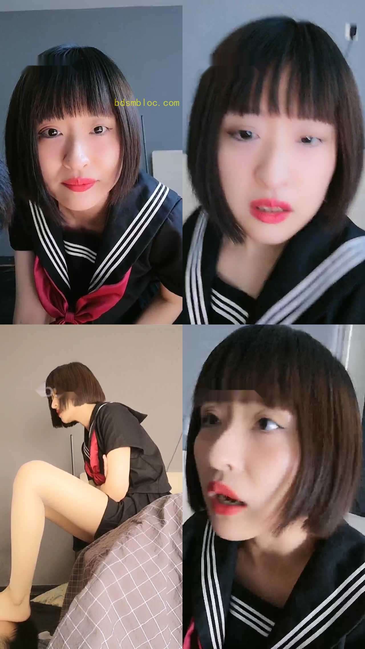 【航儿】学院风S-原味白丝裸足跪舔【下】